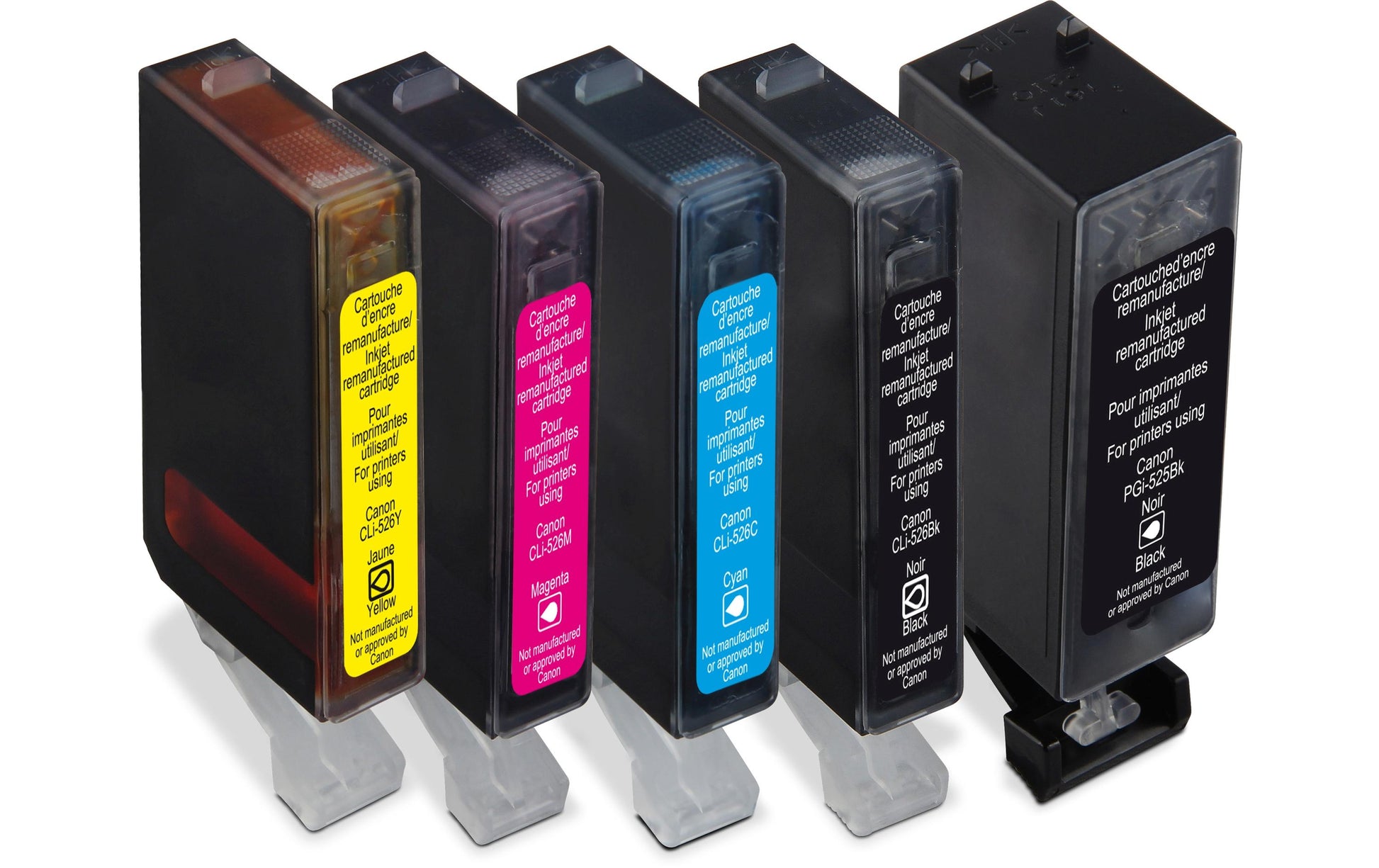Generic ink GenericInk PGI-525 Tintenpatronen-Multipack, Schwarz/Cyan/Magenta/Gelb (Kompatibel) – für Canon Pixma MG 5170