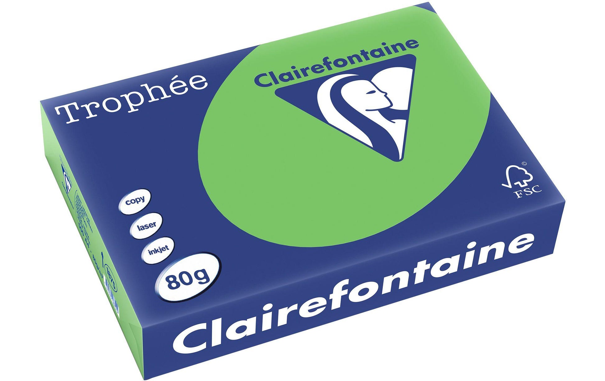 Clairefontaine Kopierpapier – A4, 80 g/m², Maigrün – für Inkjet/Laser/Kopierer – FSC, EU Ecolabel – 500 Blatt