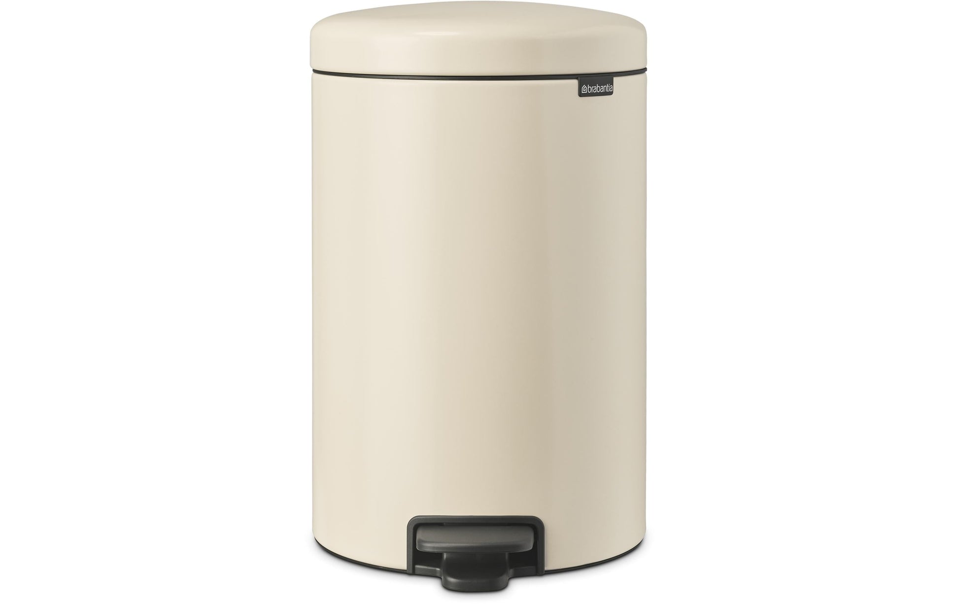 Brabantia NewIcon Papierkorb – 20 l – mit Deckel – Edelstahl – Anti-Rutsch-Basis – Ø 290 × H 467 mm