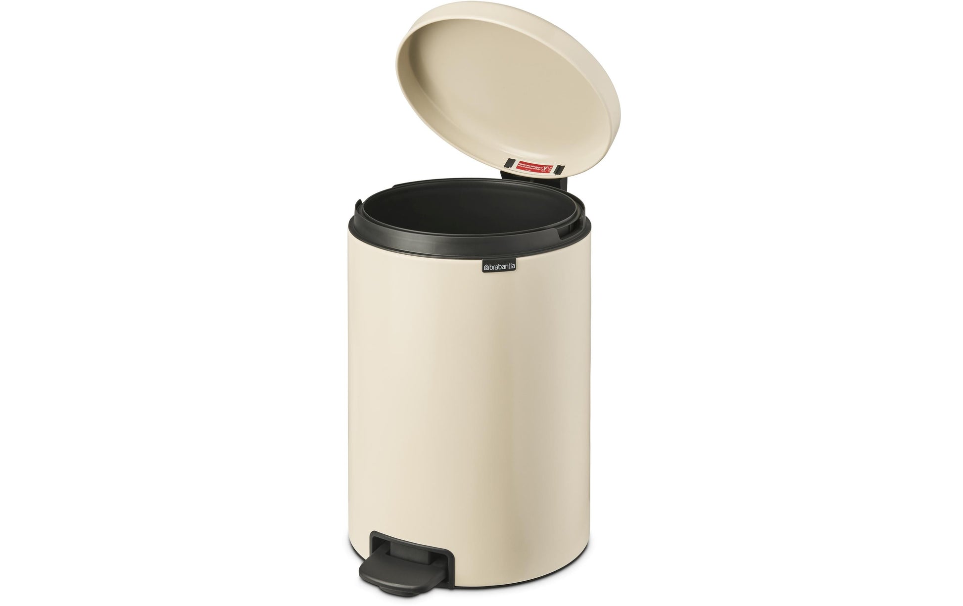 Brabantia NewIcon Papierkorb – 20 l – mit Deckel – Edelstahl – Anti-Rutsch-Basis – Ø 290 × H 467 mm