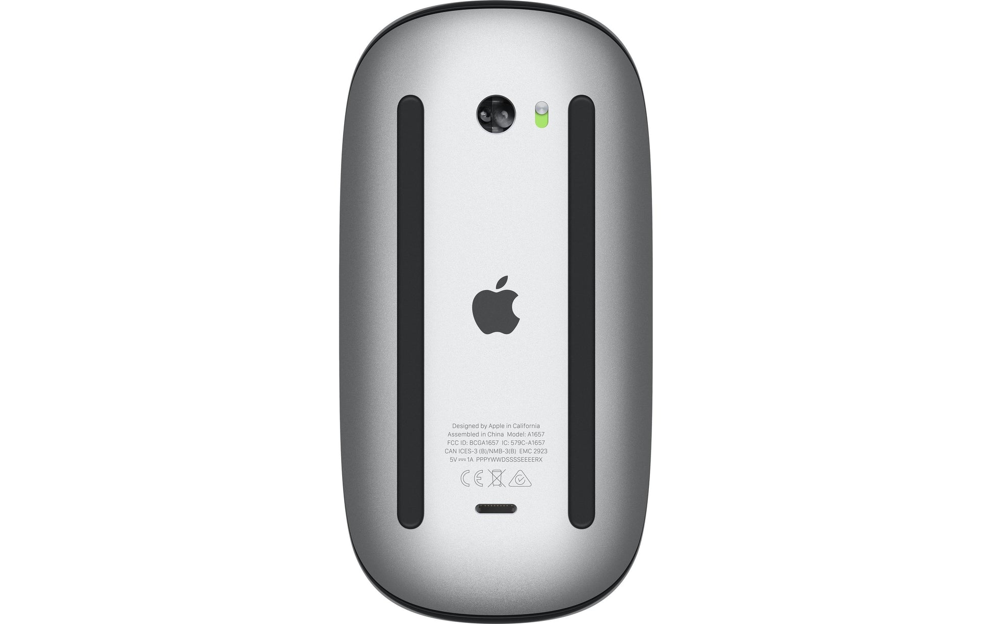 Apple Magic Mouse – Maus – Kabellos (Bluetooth), beidhändig, Schwarz
