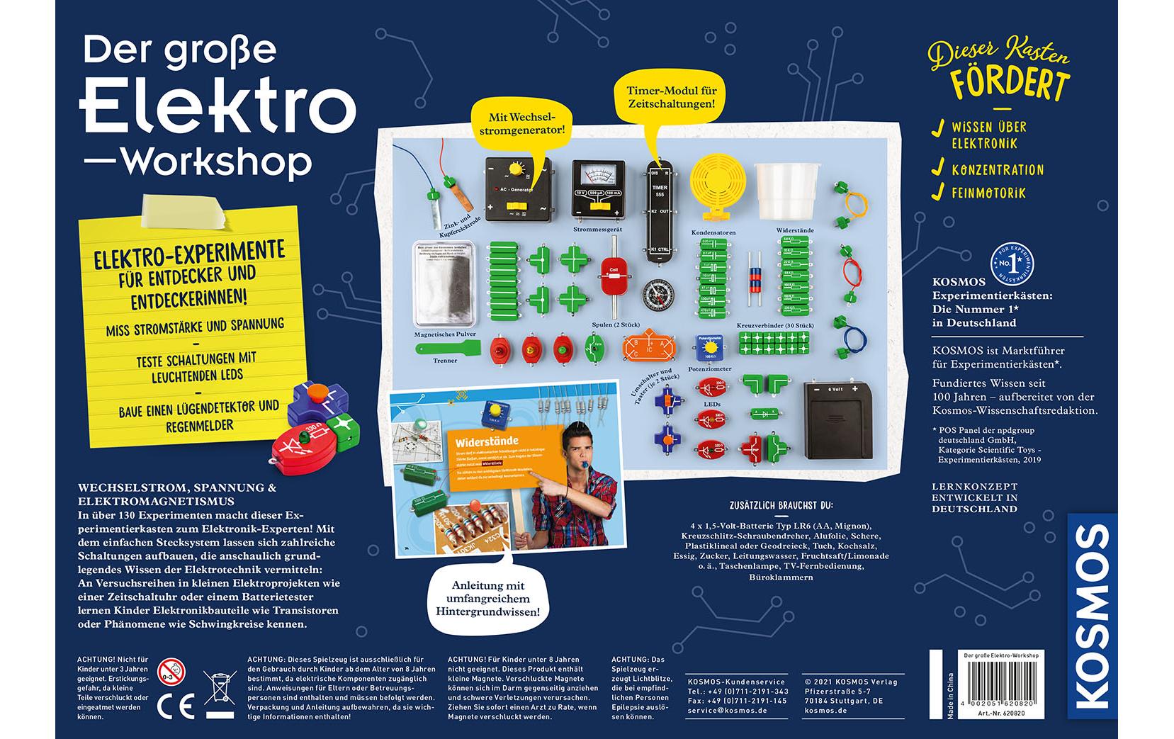 Kosmos Elektronischer Bausatz – Der grosse Elektro-Workshop, Batteriebetrieben, ab 10 Jahren