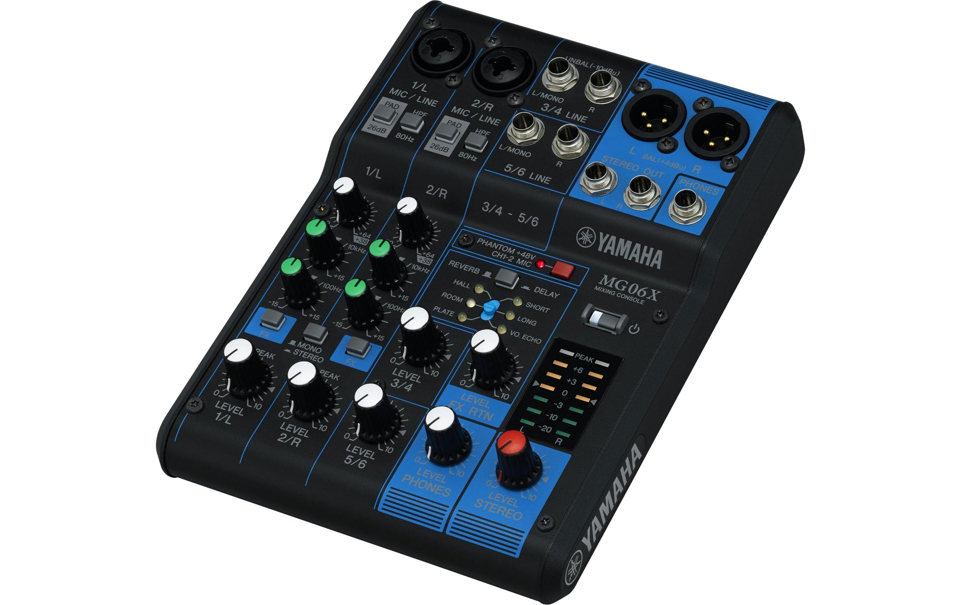 Yamaha MG06X – 6-Kanal Mischpult, Effektprozessor, Schwarz
