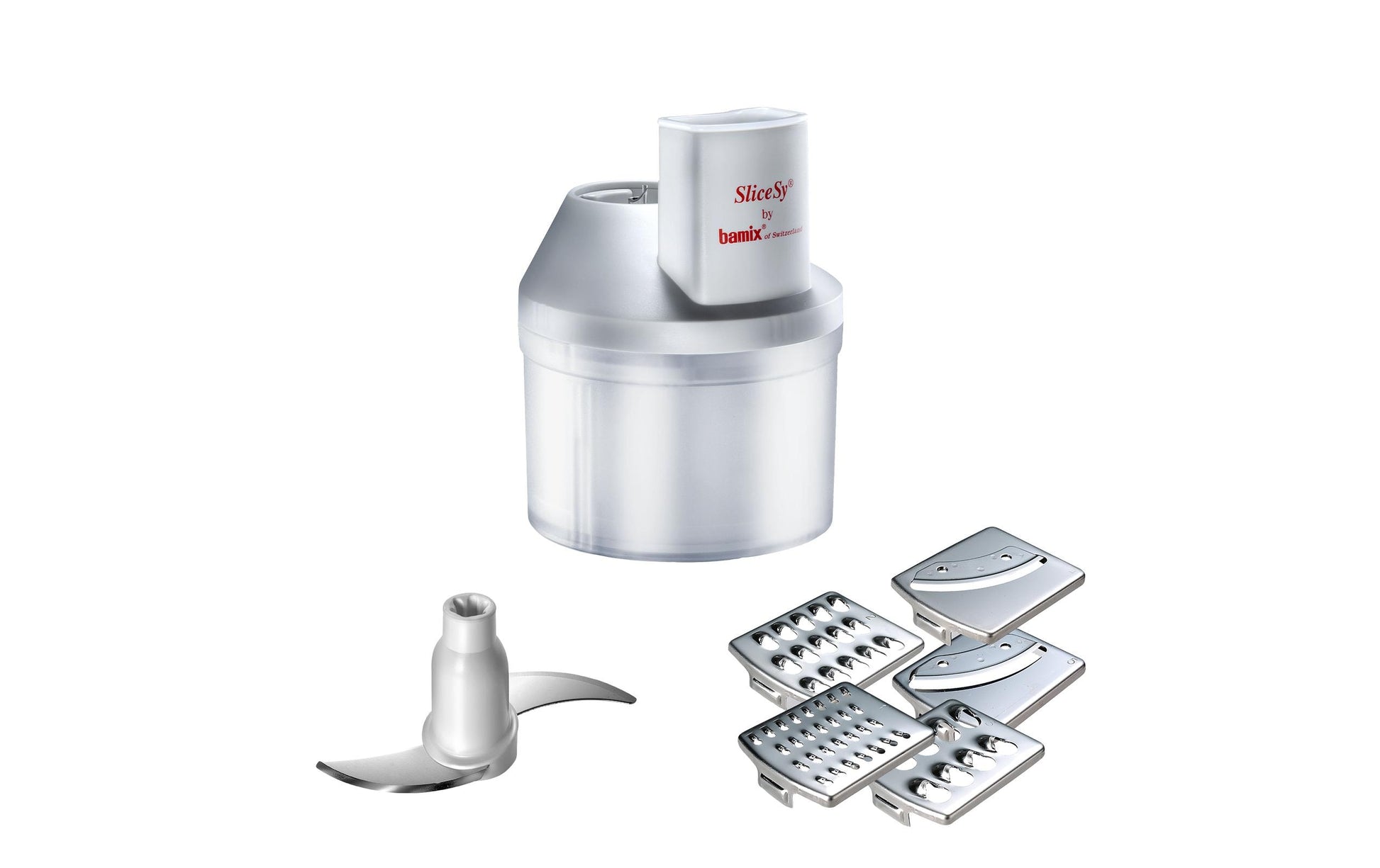 Bamix Stabmixer-Aufsatz SliceSy – für Stabmixer, Kunststoff, Grau
