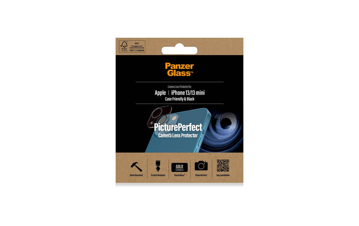 PanzerGlass PicturePerfect – Kameraschutz – Gehärtetes Glas, für iPhone 13, iPhone 13 Mini – Transparent