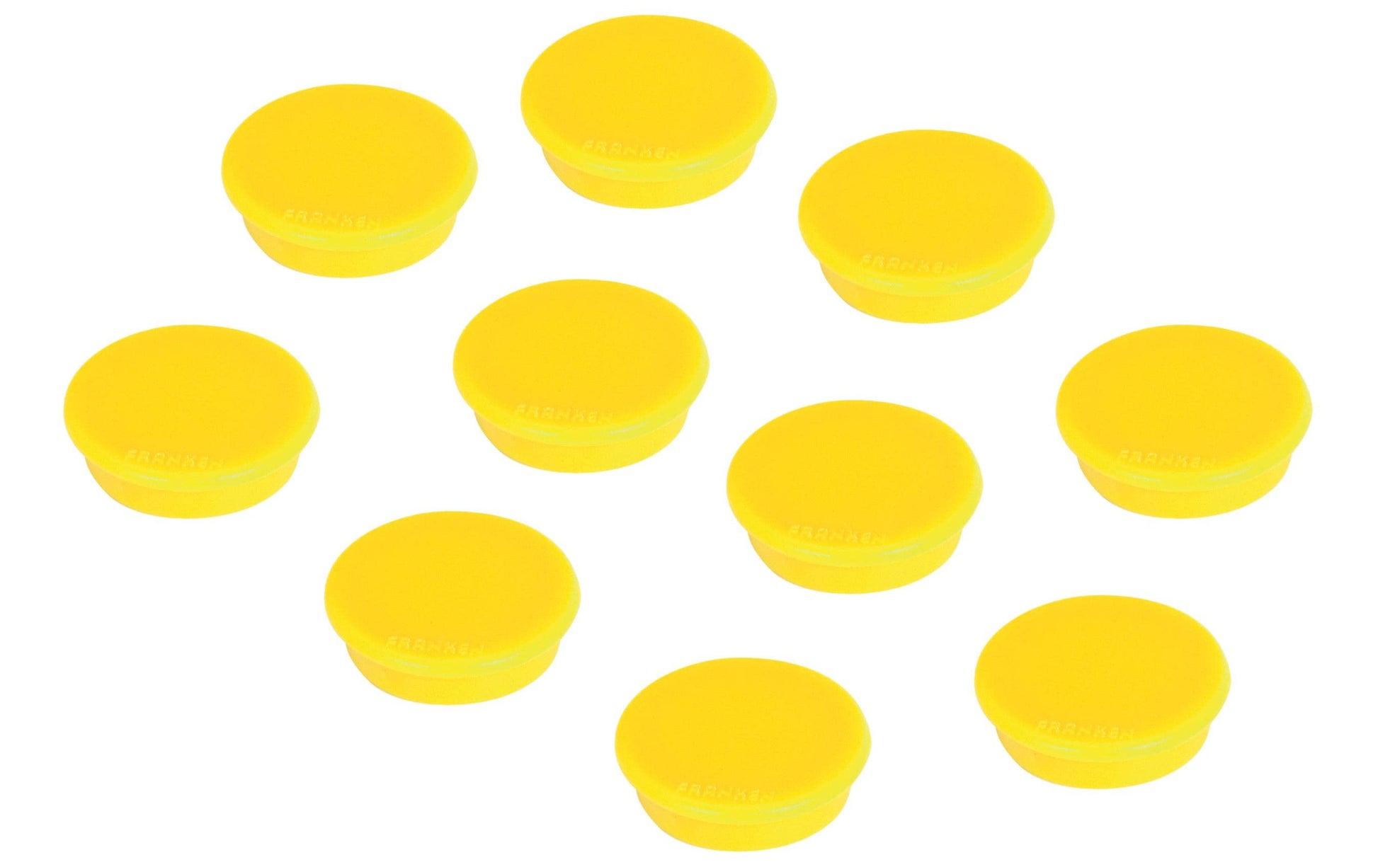 Franken Tafelmagnete – Ø 32 mm – 10 Stk. – gelb