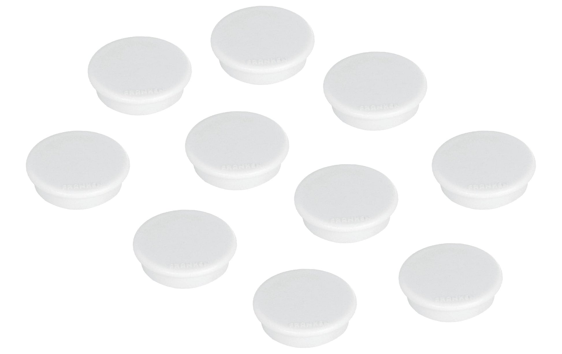 Franken Tafelmagnete – Ø 24 mm, 10 Stk., weiss