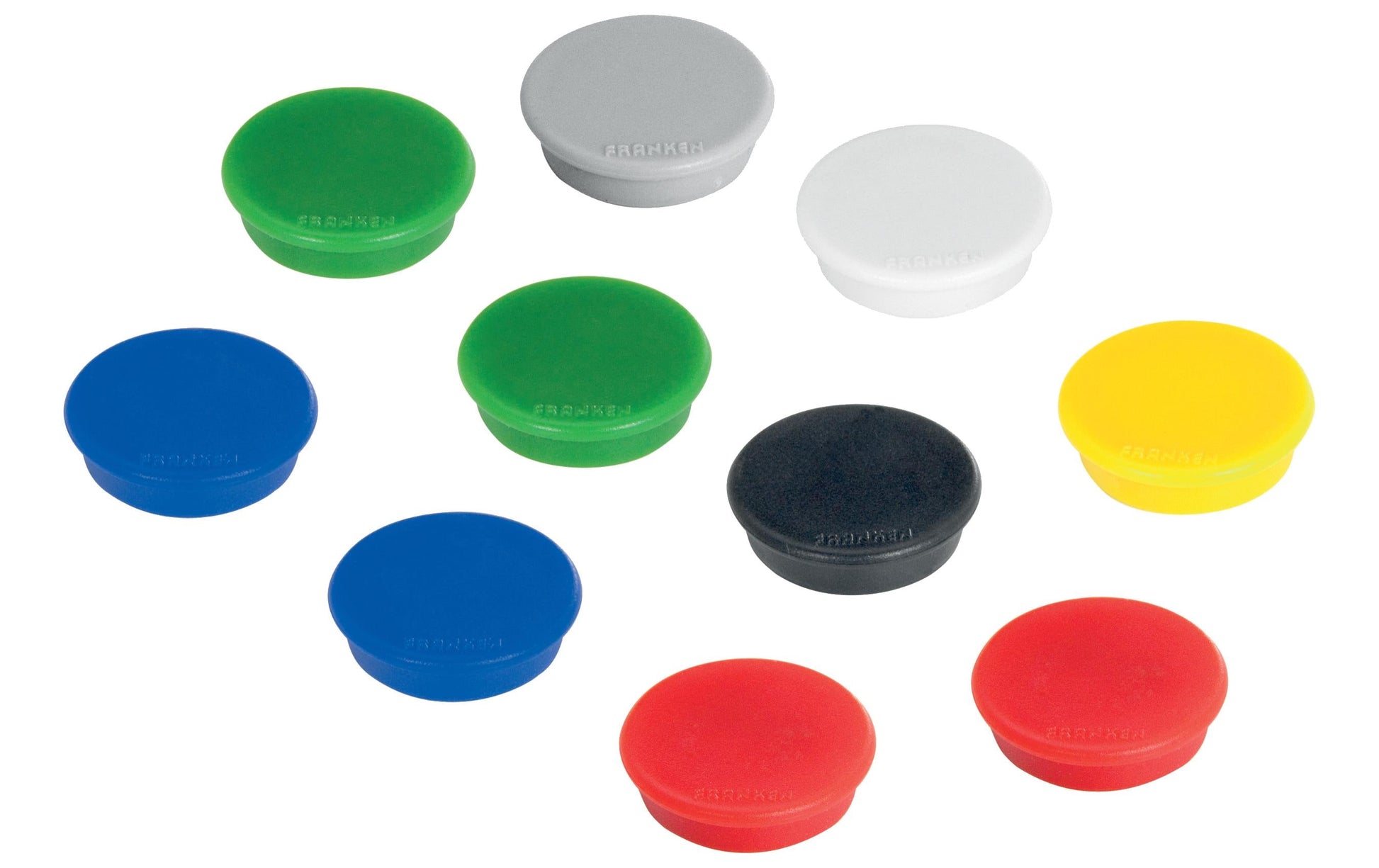 Franken Tafelmagnete – Ø 24 mm, 10 Stk., sortiert