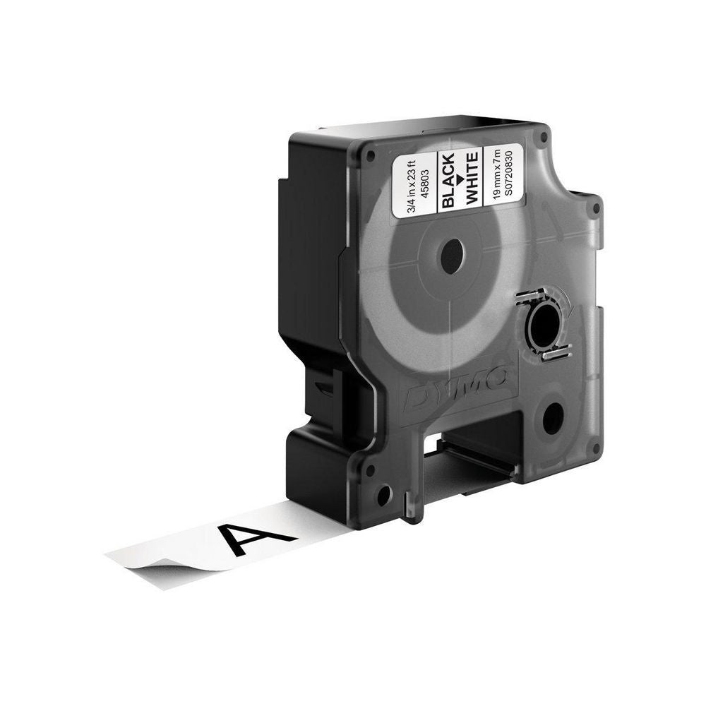 DYMO Schriftband – 19 mm × 7 m, weiss, schwarz – D1-TAPE