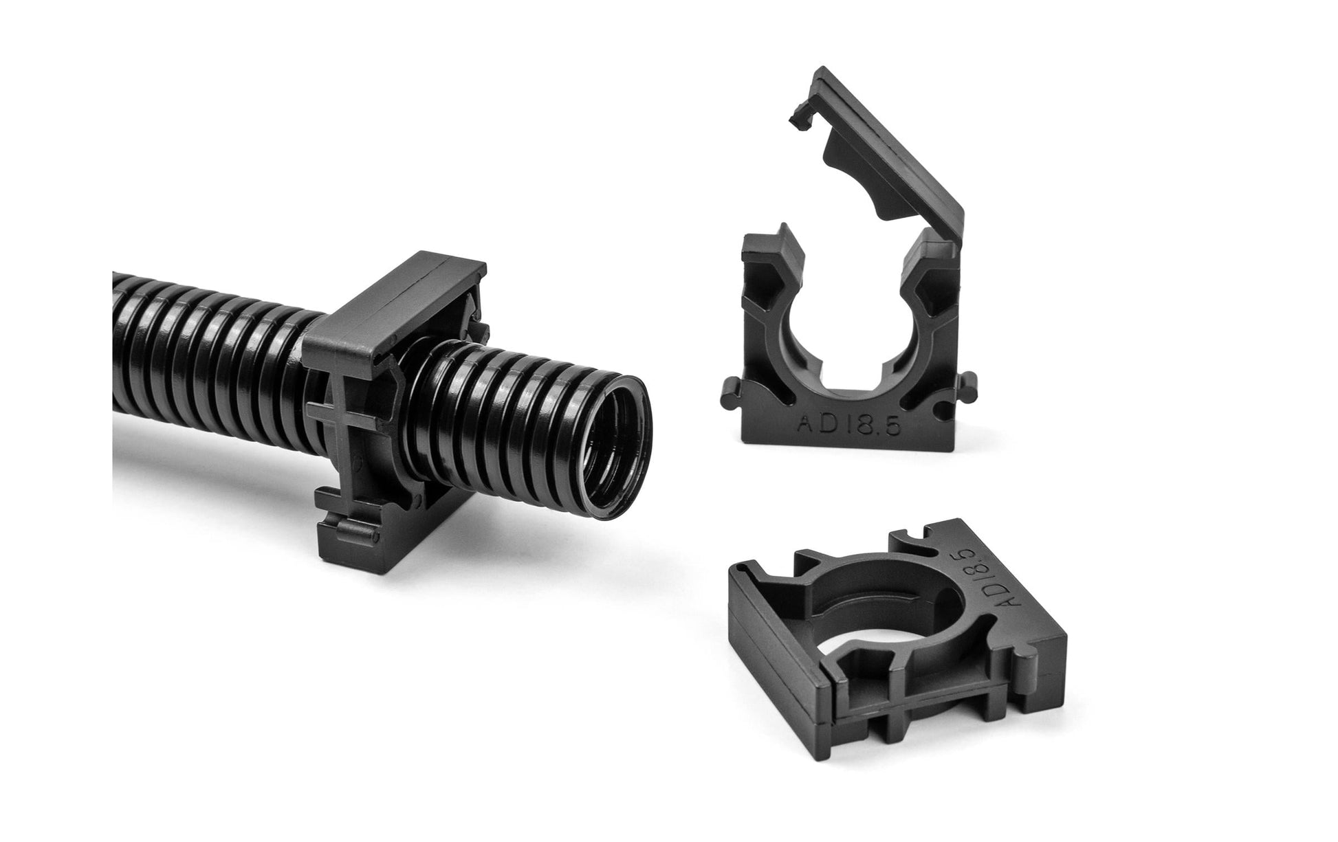DeLOCK Kabelhalter mit Verschlussclip, Ø 13 mm, 8er-Pack – schwarz