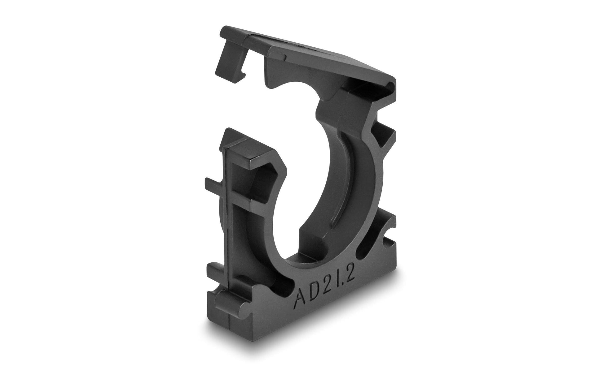 DeLOCK Kabelhalter mit Verschlussclip, Ø 21,2 mm, 4er-Pack – schwarz