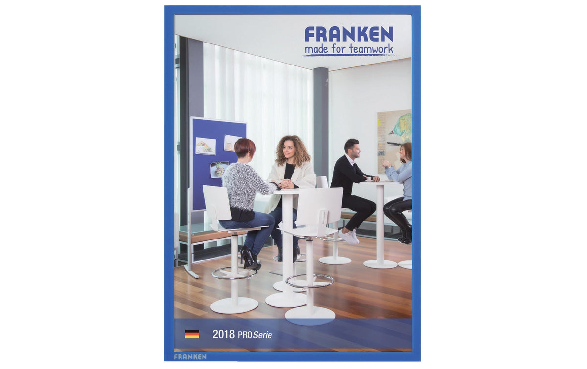Franken FRAME IT X-traLine Magnetrahmen – DIN A4 – Blau – 5er Pack