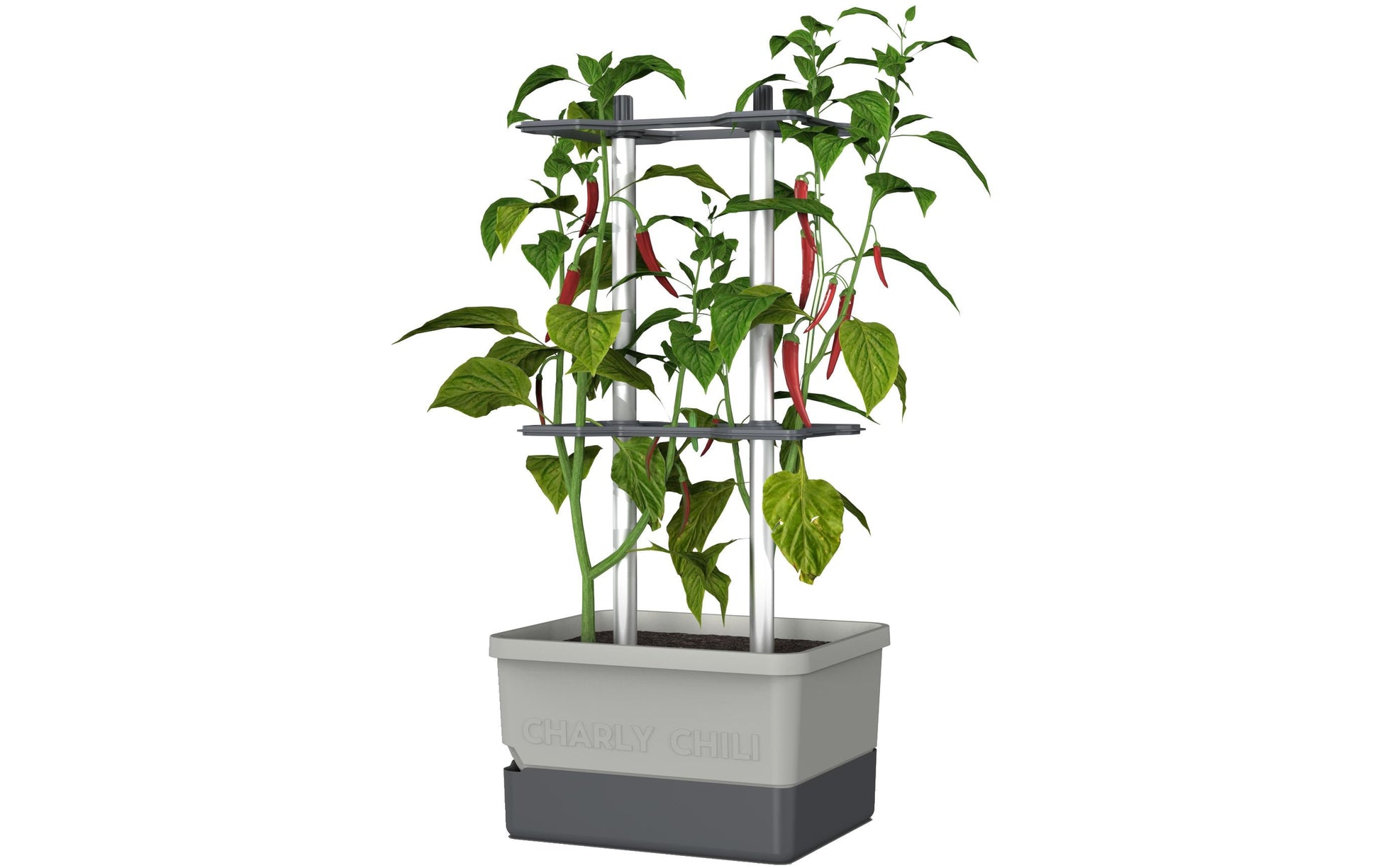 Gusta Garden Topfpflanzer – 35 × 69 × 28 cm – Kunststoff, hellgrau
