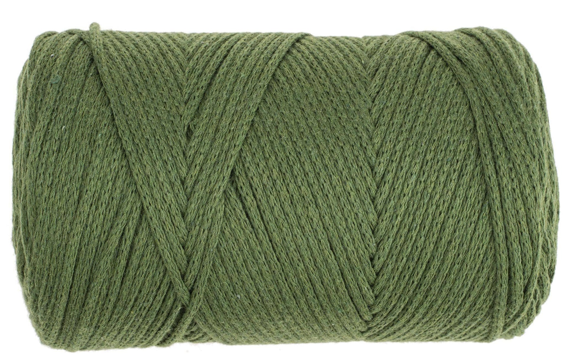 GLOREX Makramee-Kordel Olivgrün – Ø 2 mm, 250 g, 225 m, 80% Baumwolle/20% Polyester