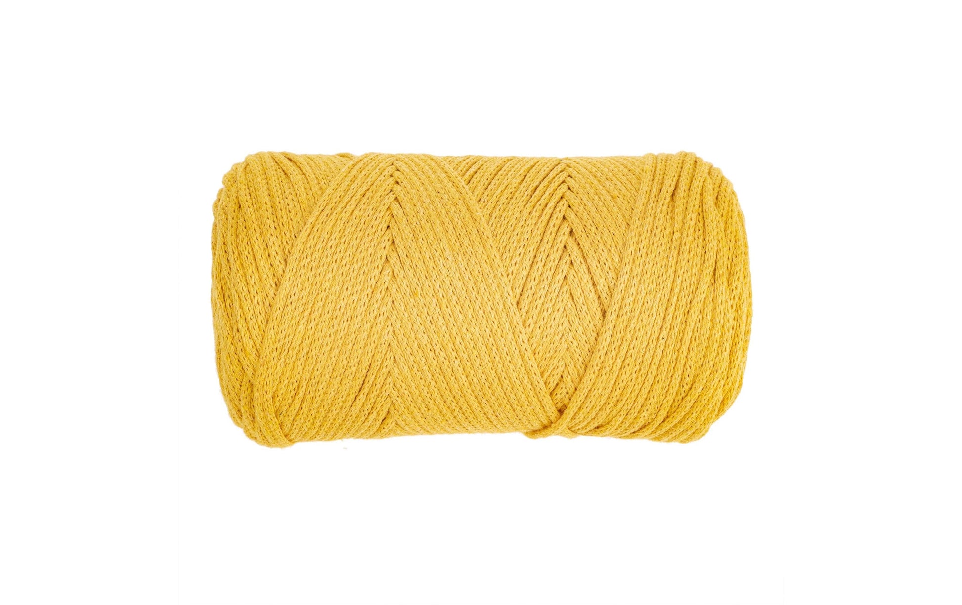 Glorex Baumwoll-Makramee-Kordel Senfgelb – Ø 2 mm, 250 g, 225 m, 80% Baumwolle/20% Polyester