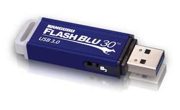 iStorage FlashBlu30 ALK-FB30-16G USB-Stick 16 GB – USB-A 3.2 Gen 1, 145/45 MB/s, Drehring, Blau