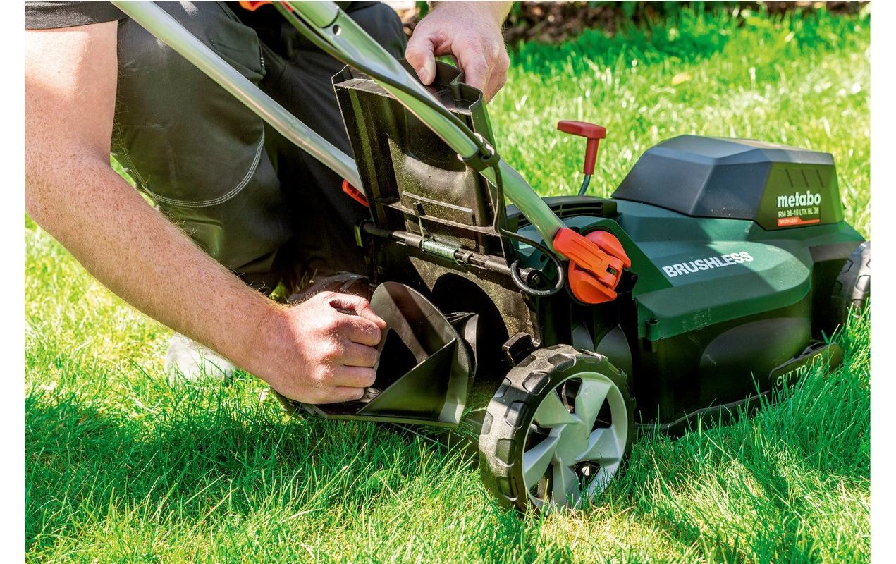 Metabo RM 36-18 LTX BL 36 Akku-Rasenmäher – 18 V – Schnittbreite 360 mm – 2×5,2 Ah & Ladegerät – CAS