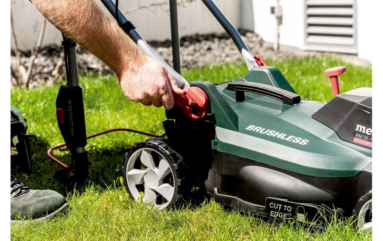 Metabo RM 36-18 LTX BL 36 Akku-Rasenmäher – 18 V – Schnittbreite 360 mm – 2×5,2 Ah & Ladegerät – CAS