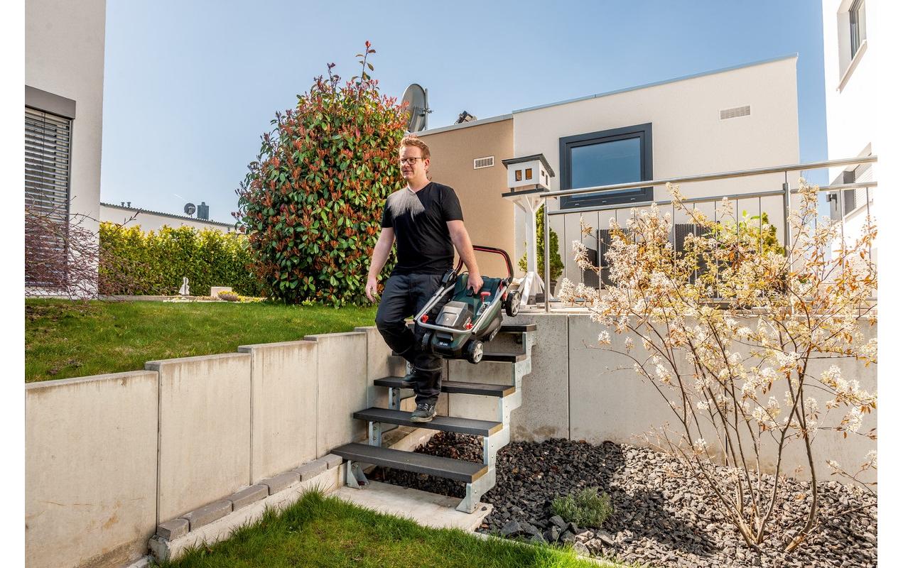 Metabo RM 36-18 LTX BL 36 Akku-Rasenmäher – 18 V – Schnittbreite 360 mm – 2×5,2 Ah & Ladegerät – CAS