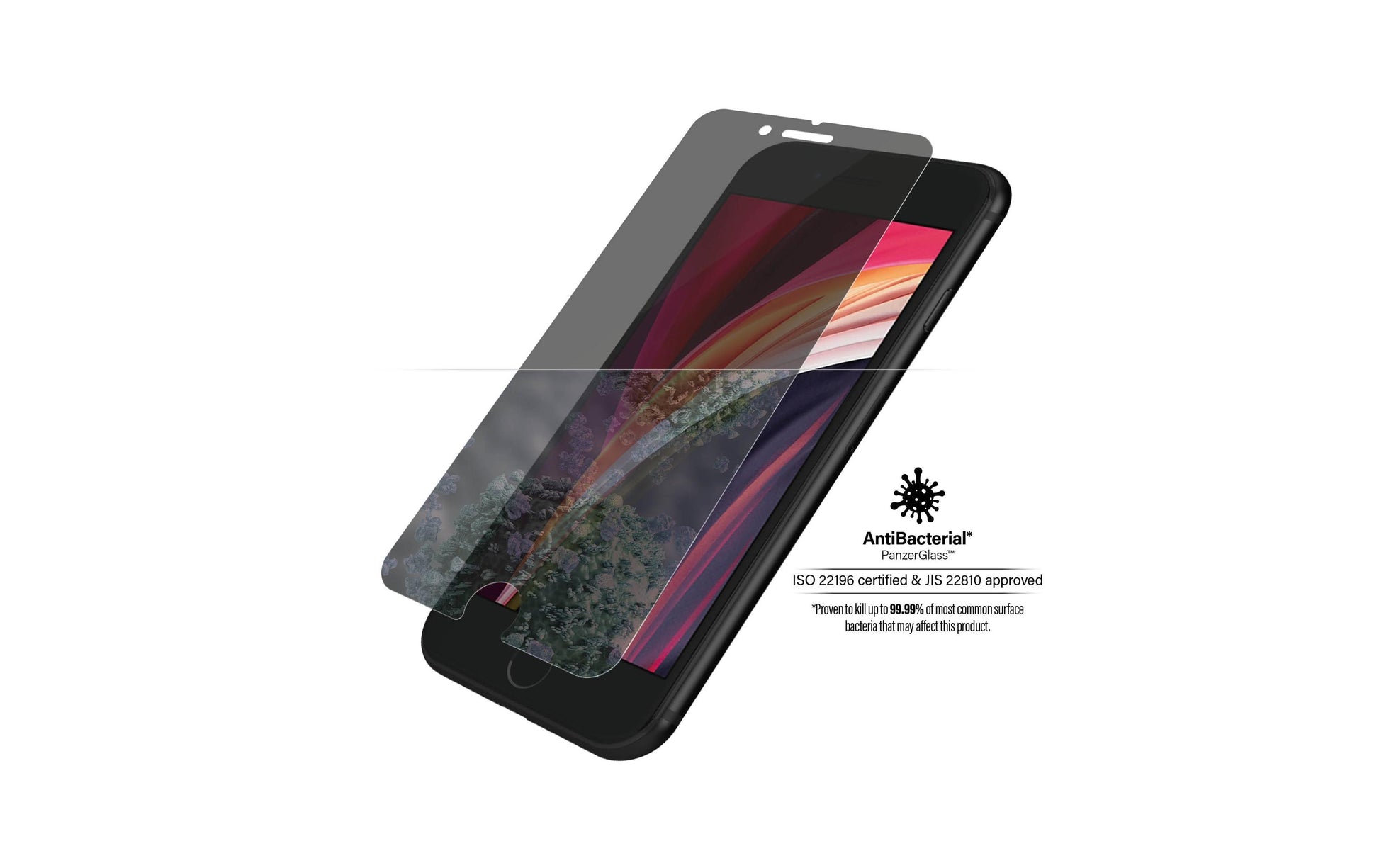PanzerGlass Privacy-Filter (Panzerglas), Antibakteriell – für iPhone 6/6s/7 und andere