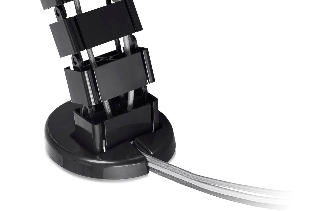 ICY BOX IB-MSA104-CM Kabelführung – L 1,24 m, schwarz, ABS/Polycarbonat, B 36 × H 1240 × T 68 mm
