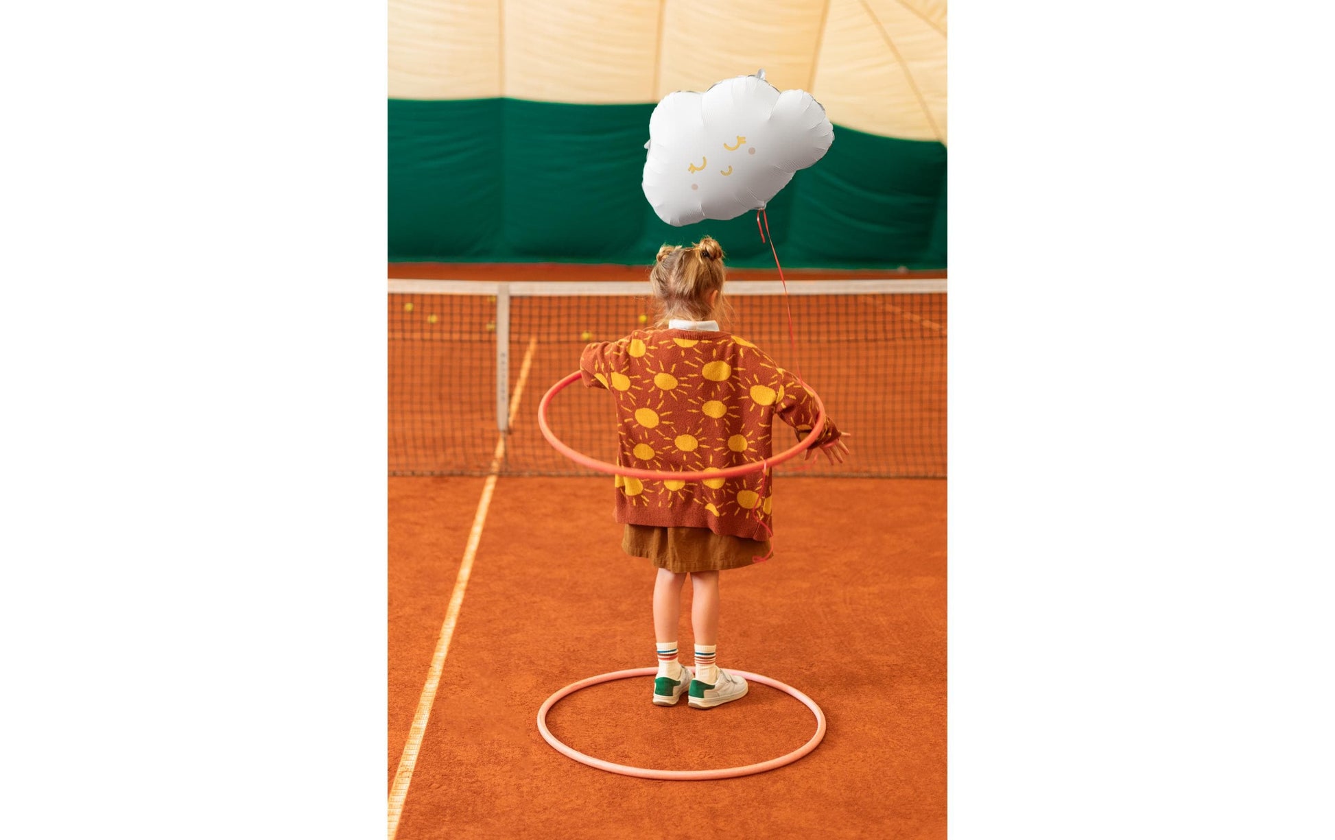 PartyDeco Folienballon Wolke – Weiss – 51 × 35,5 cm – 1 Stk
