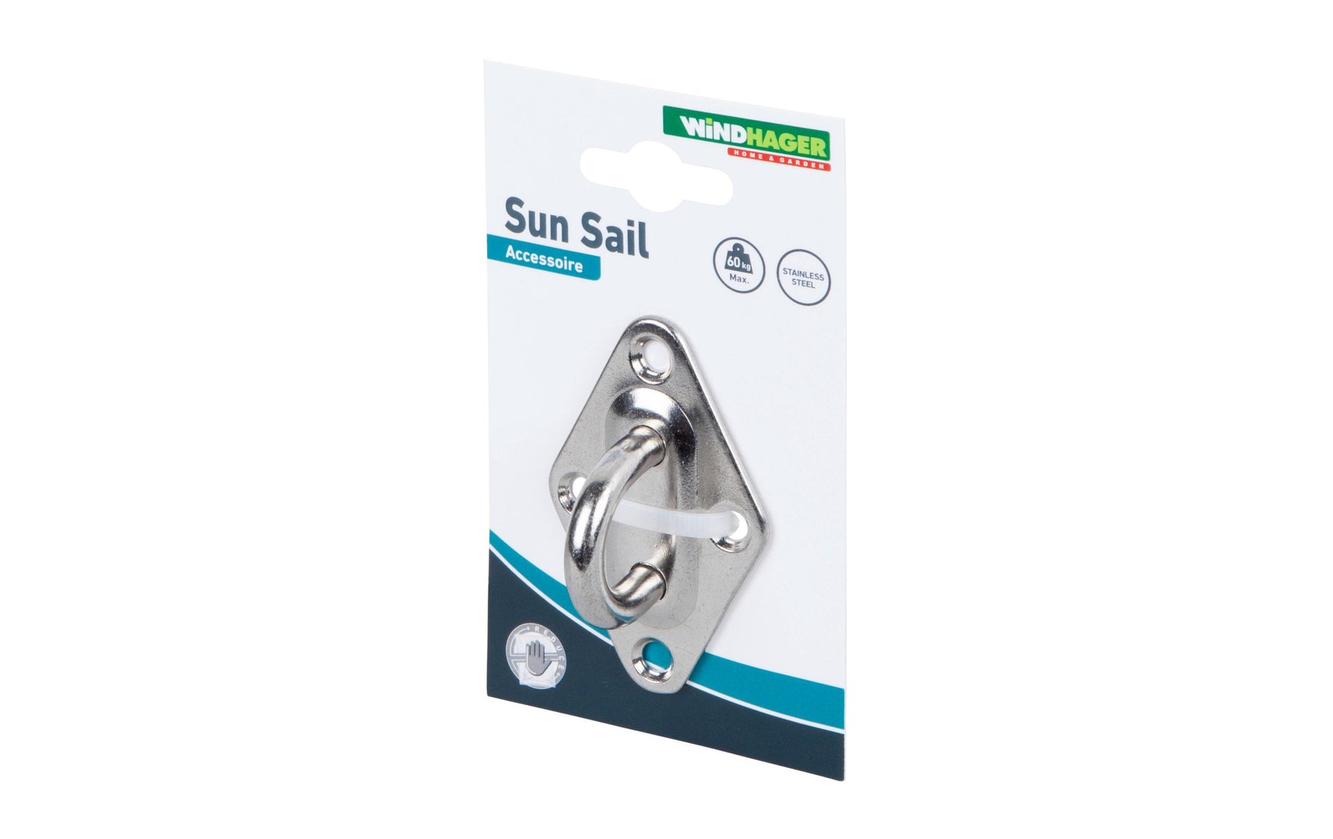 Windhager Halte-Öse (Zeltanker) – 27 × 79 × 49 mm, Edelstahl, Silber