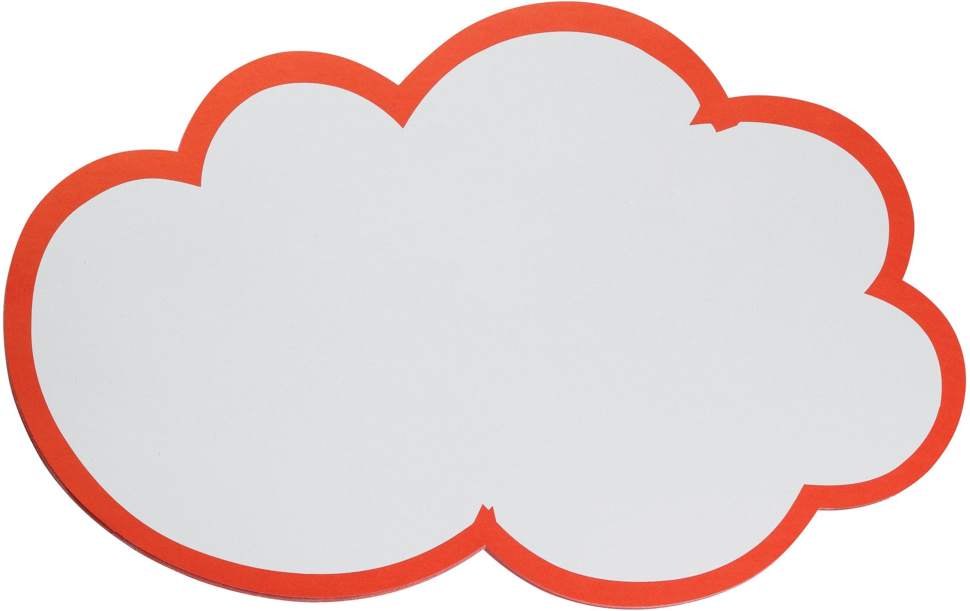 Franken Moderationskarten Wolke – 62 × 37 cm, grau/rot, 170 g/m² Papier, 20 Stk.
