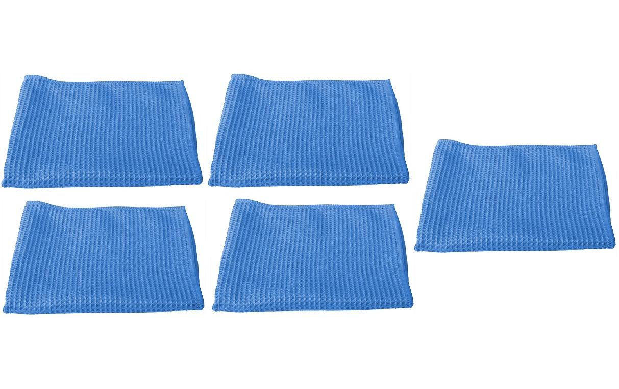 Edi Baur Mikrofasertuch – Blau – 40 × 40 cm – 5er-Set