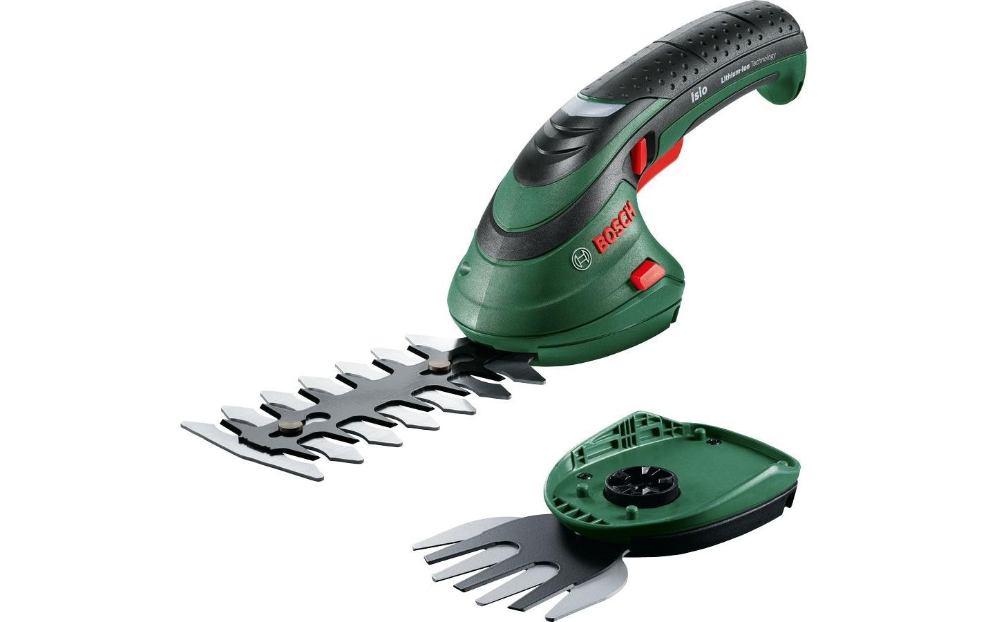 Bosch Isio Akku-Grasschere – 3,6 V – Schnittbreite 80 mm – 1×1,5 Ah & Ladegerät