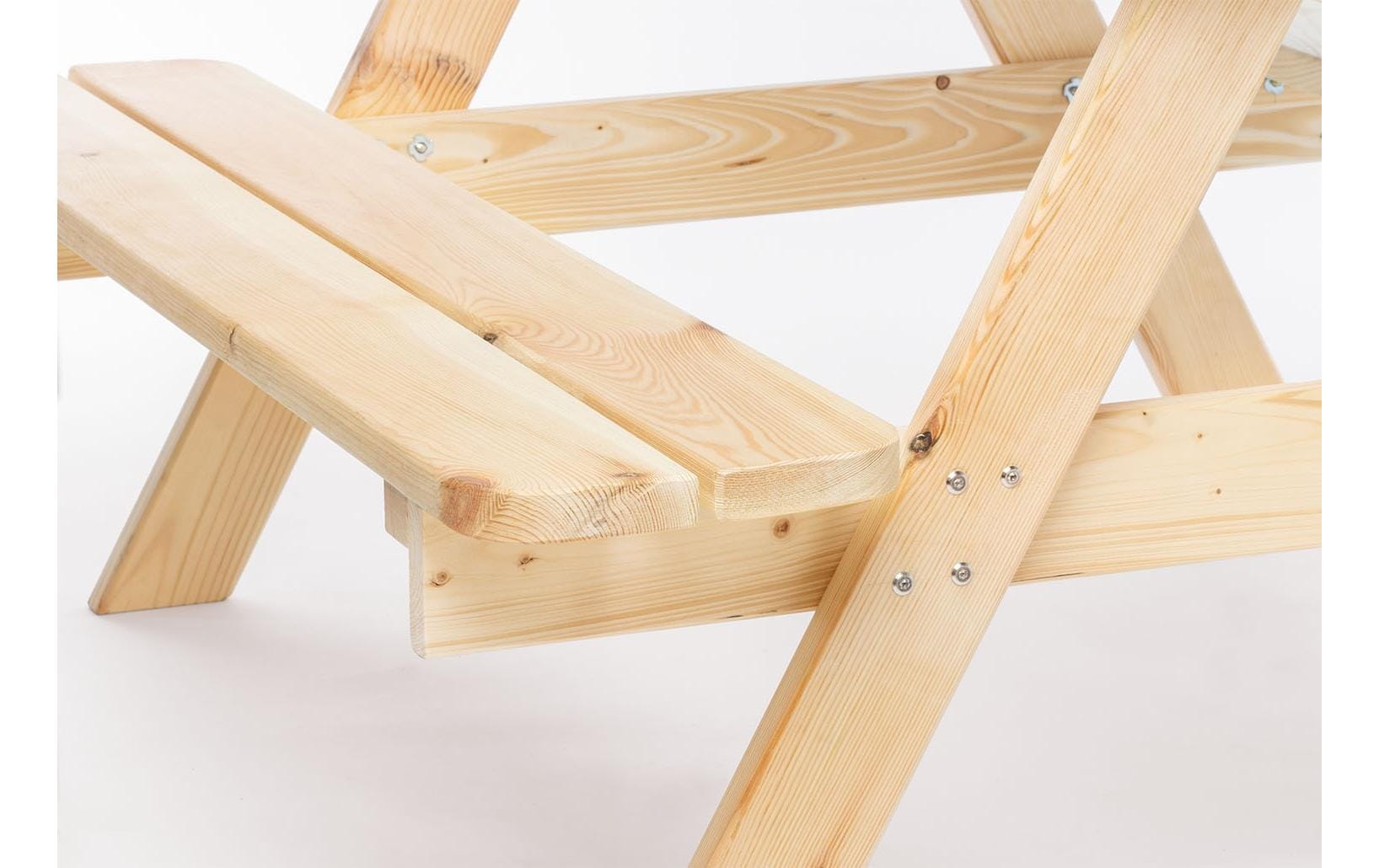 Pinolino Kinderträume Bistro-Set – Natur – Holz – Tisch 119 × 118 × 65 cm