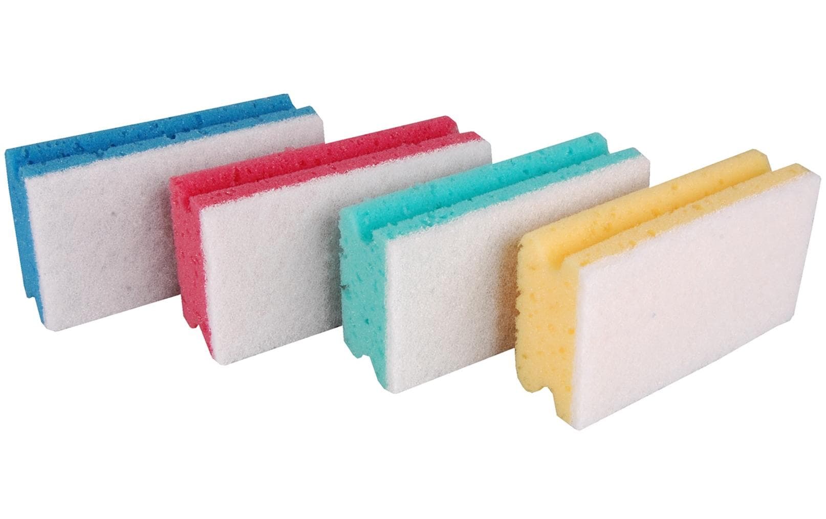 Edi Baur Scheuerschwamm – Kunststoff, für Glas, 15,3 × 7,7 × 4,8 cm, mehrfarbig, 10 Stk.