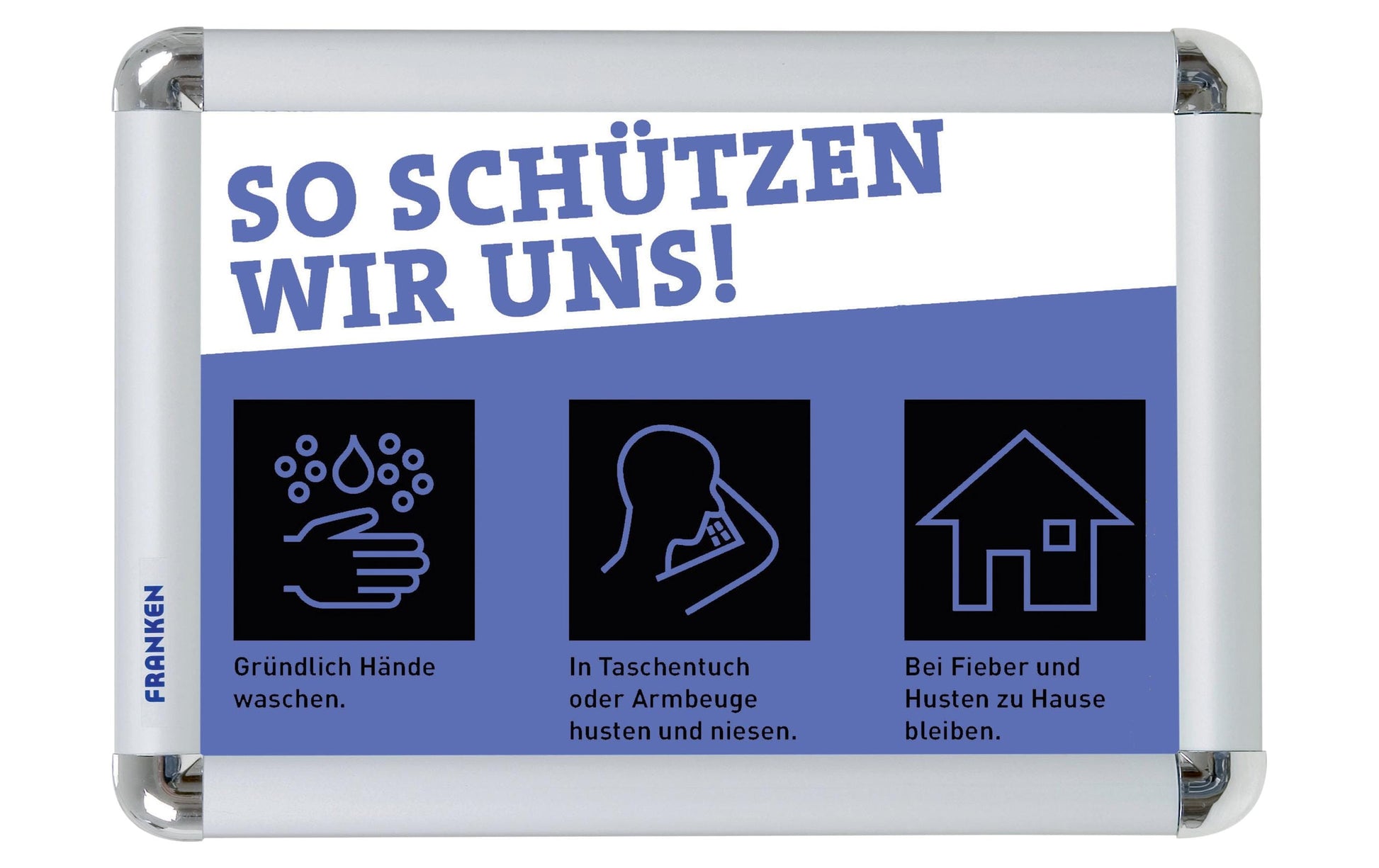 Franken Plakatrahmen – für A4 – Klapprahmen – Silber – Aluminium – 240×327×12 mm