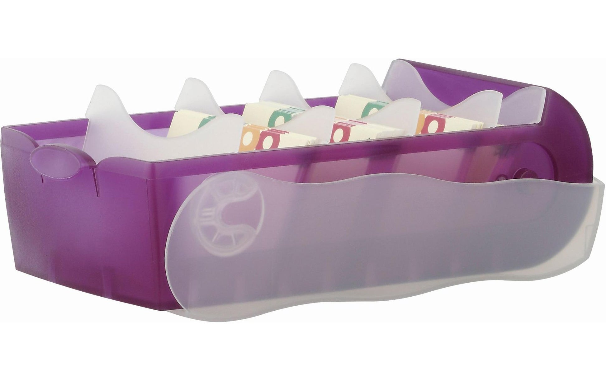 HAN Karteikasten Croco – für Visitenkarten – mit Deckel, Kunststoff, Violett, 121 × 85 × 246 mm