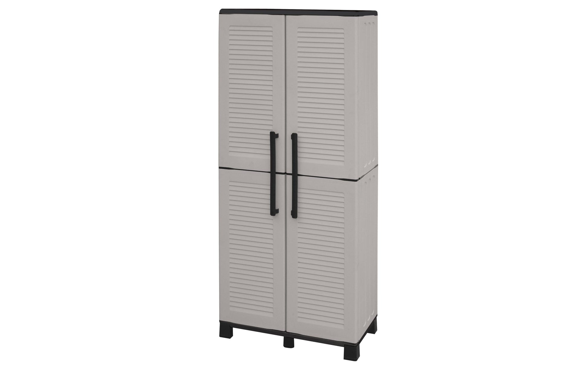 Art plast ArtPlast F70/PS/S – Gartenschrank, 3 Tablare, 680 × 370 × 1690 mm, Hellgrau, Polypropylen
