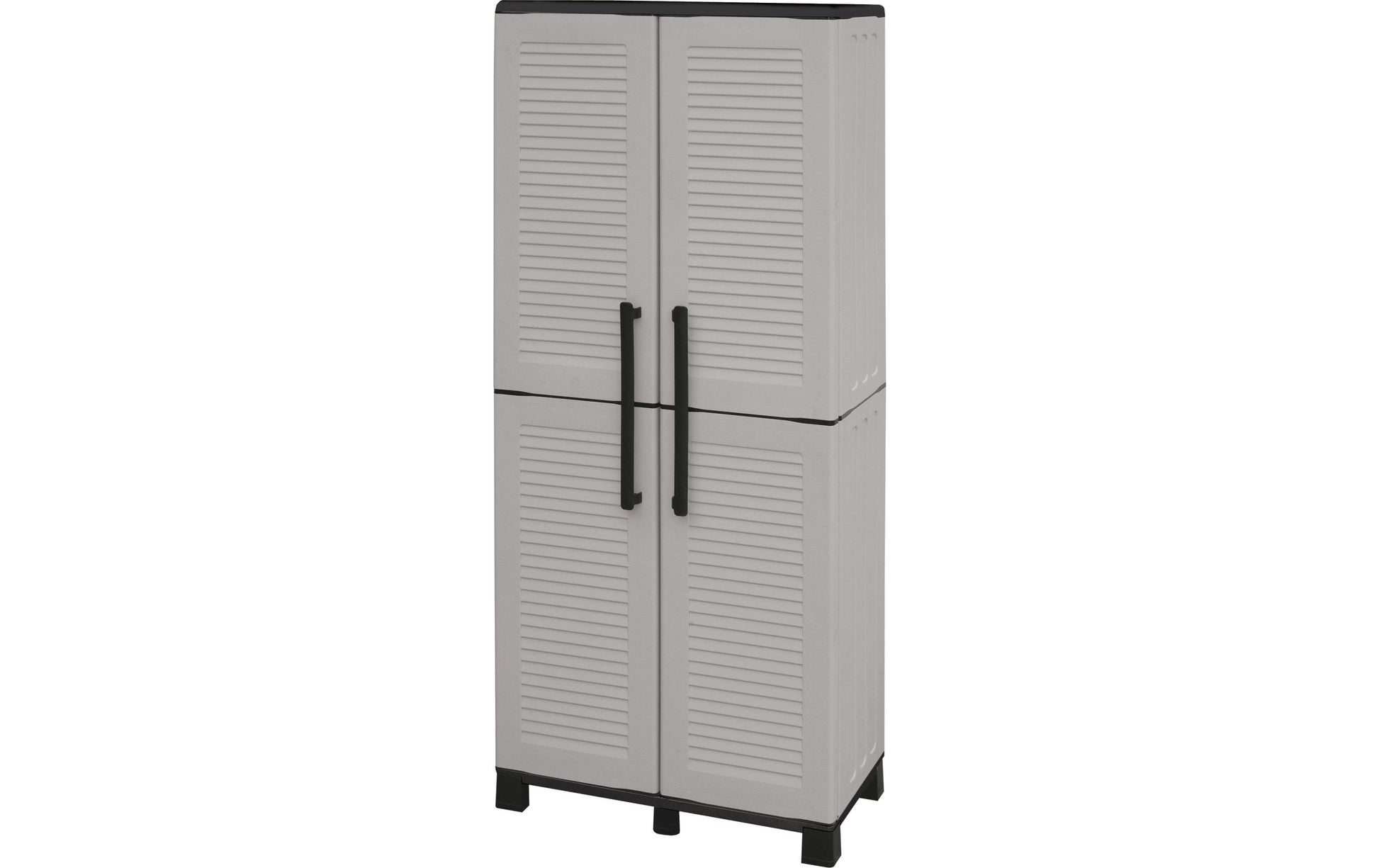 Art plast ArtPlast F70/TP/S – Gartenschrank, 680 × 370 × 1690 mm, 3 Tablare, Hellgrau, Polypropylen