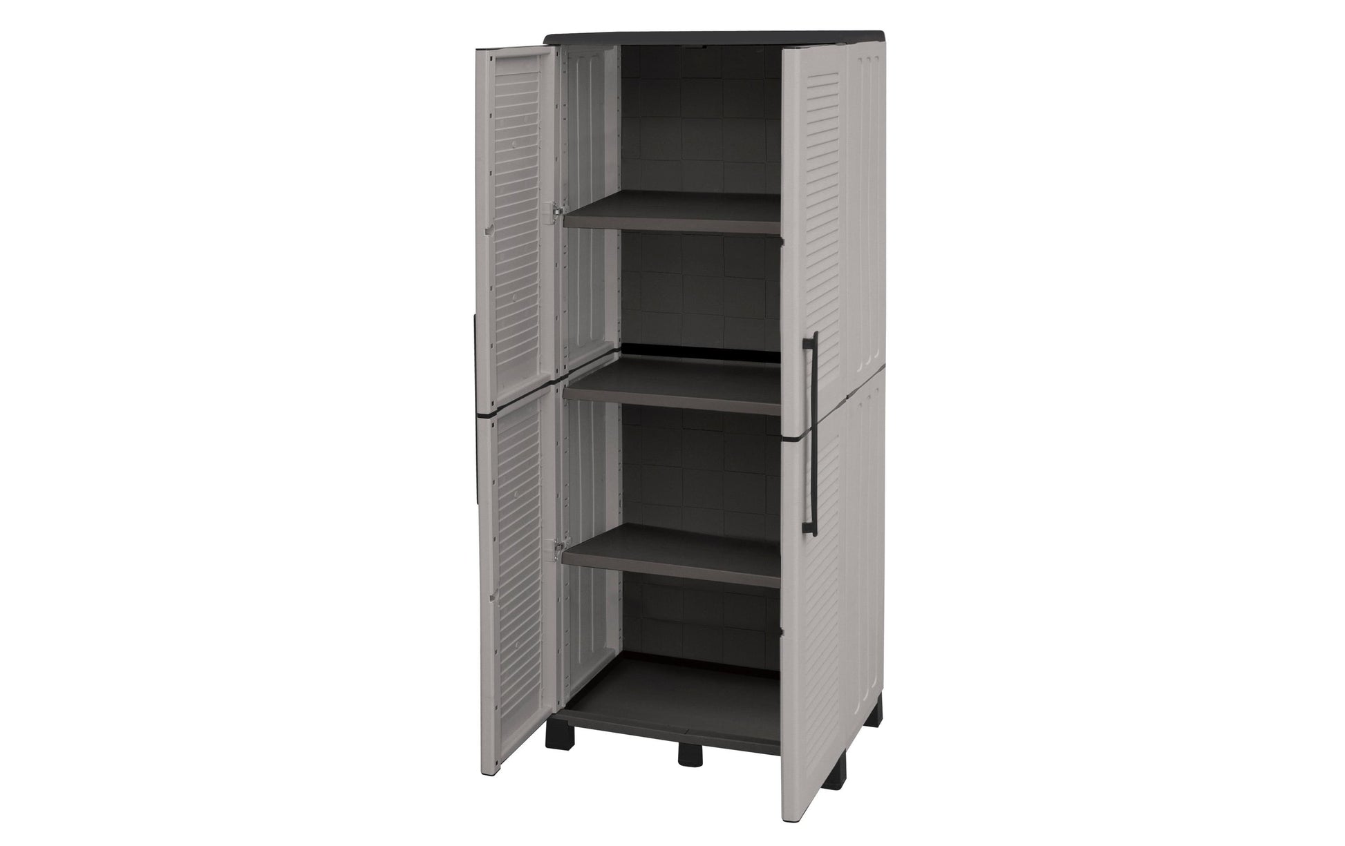 Art plast ArtPlast F70/TP/S – Gartenschrank, 680 × 370 × 1690 mm, 3 Tablare, Hellgrau, Polypropylen