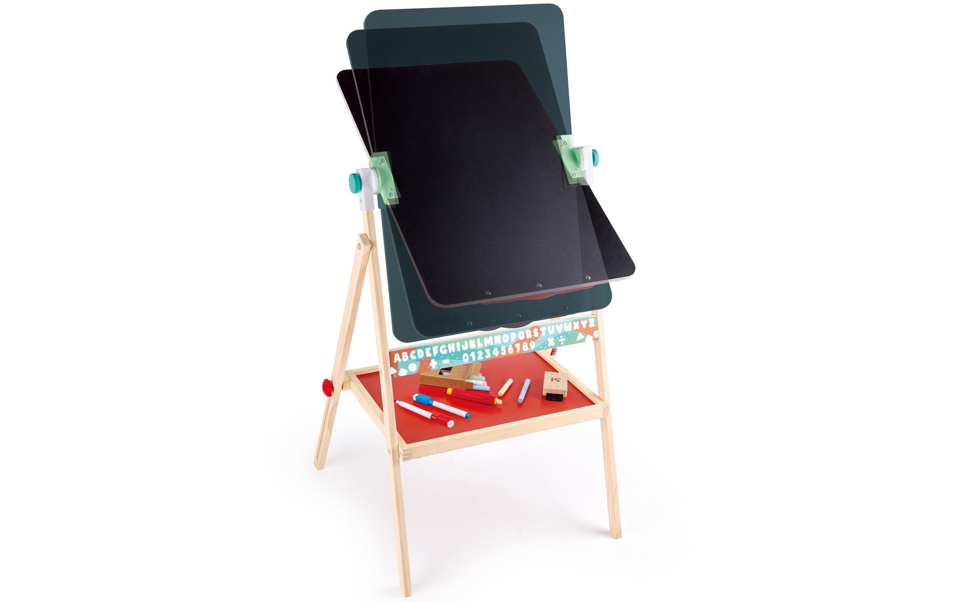 Hape Staffelei, dreh- und klappbar, doppelseitig, Holz/Kunststoff, 109,2 × 48,3 × 2,5 cm
