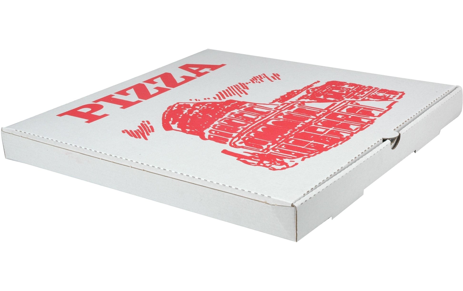 Papstar Pizzakarton Zellulose – 300 × 300 × 30 mm, weiss, 100 Stück