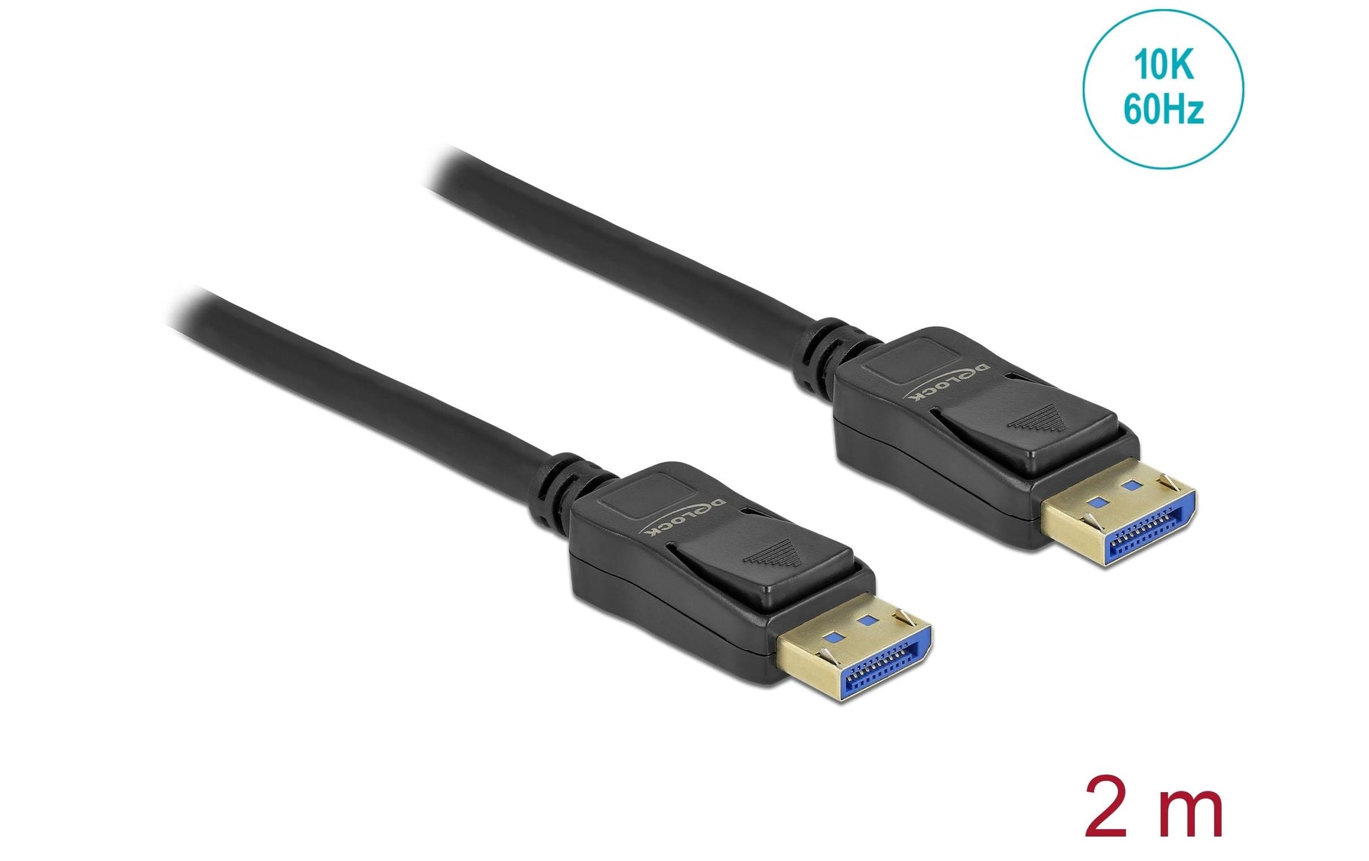 DeLOCK DisplayPort Kabel DP 2.0 10K 60 Hz – 2 m – verriegelbar