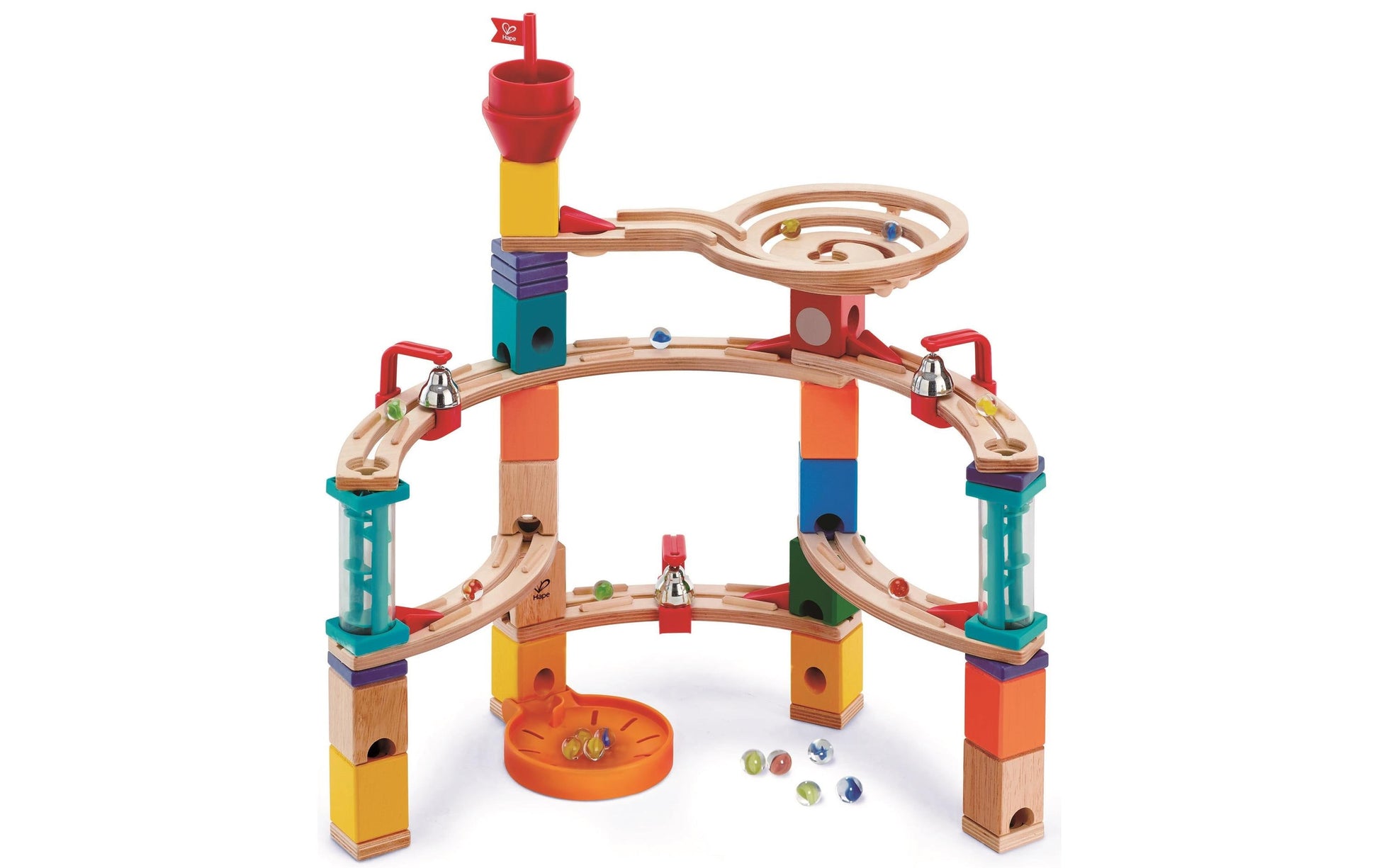 Hape QUADRILLA Aus der Burg entkommen Murmelbahn – 102-teilig – ab 4 Jahren – mehrfarbig