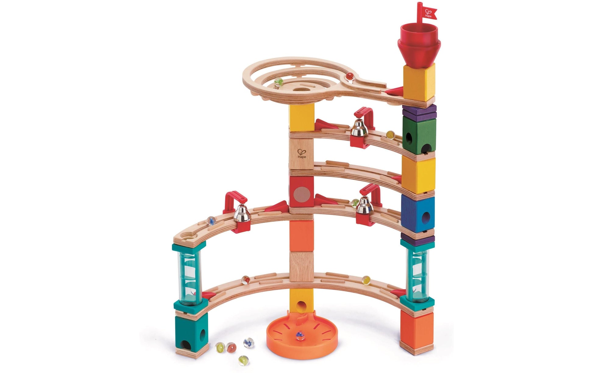 Hape QUADRILLA Aus der Burg entkommen Murmelbahn – 102-teilig – ab 4 Jahren – mehrfarbig