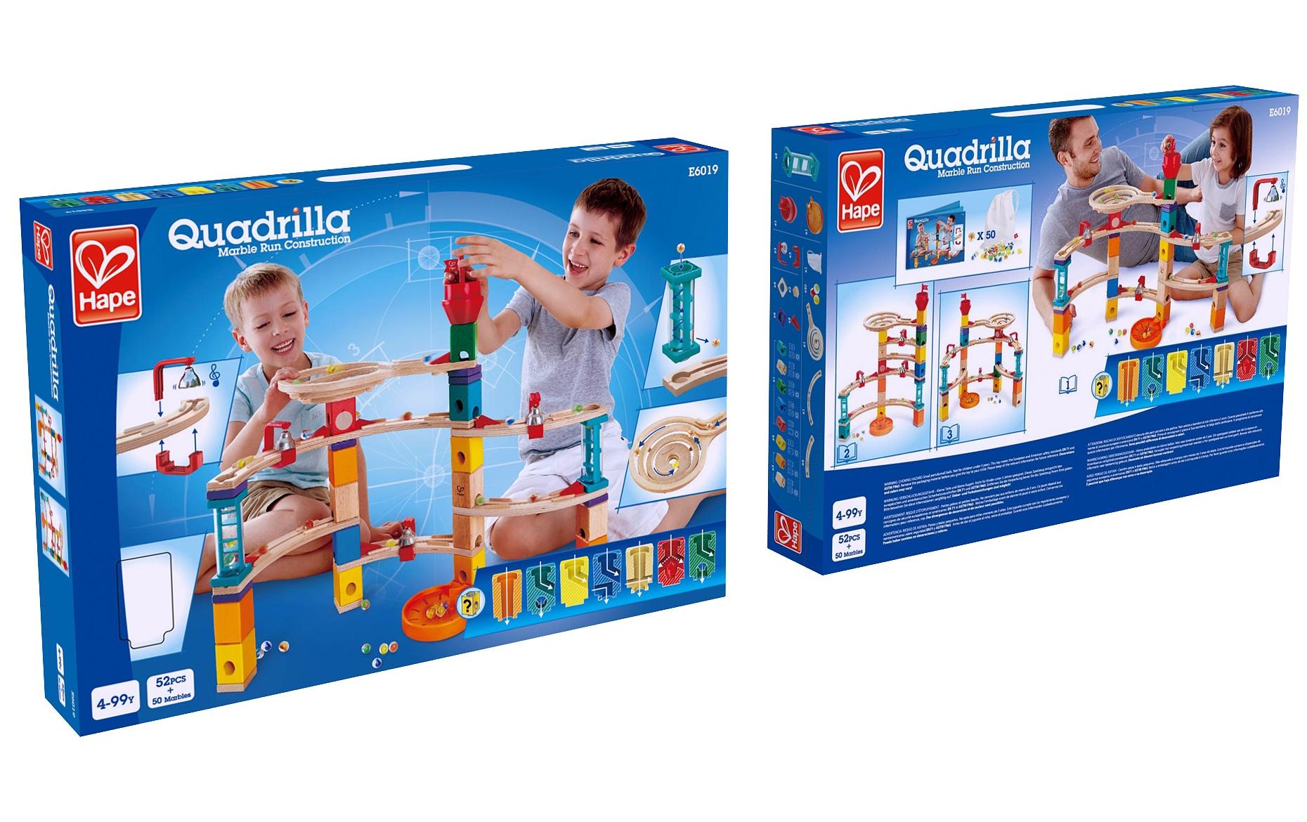 Hape QUADRILLA Aus der Burg entkommen Murmelbahn – 102-teilig – ab 4 Jahren – mehrfarbig