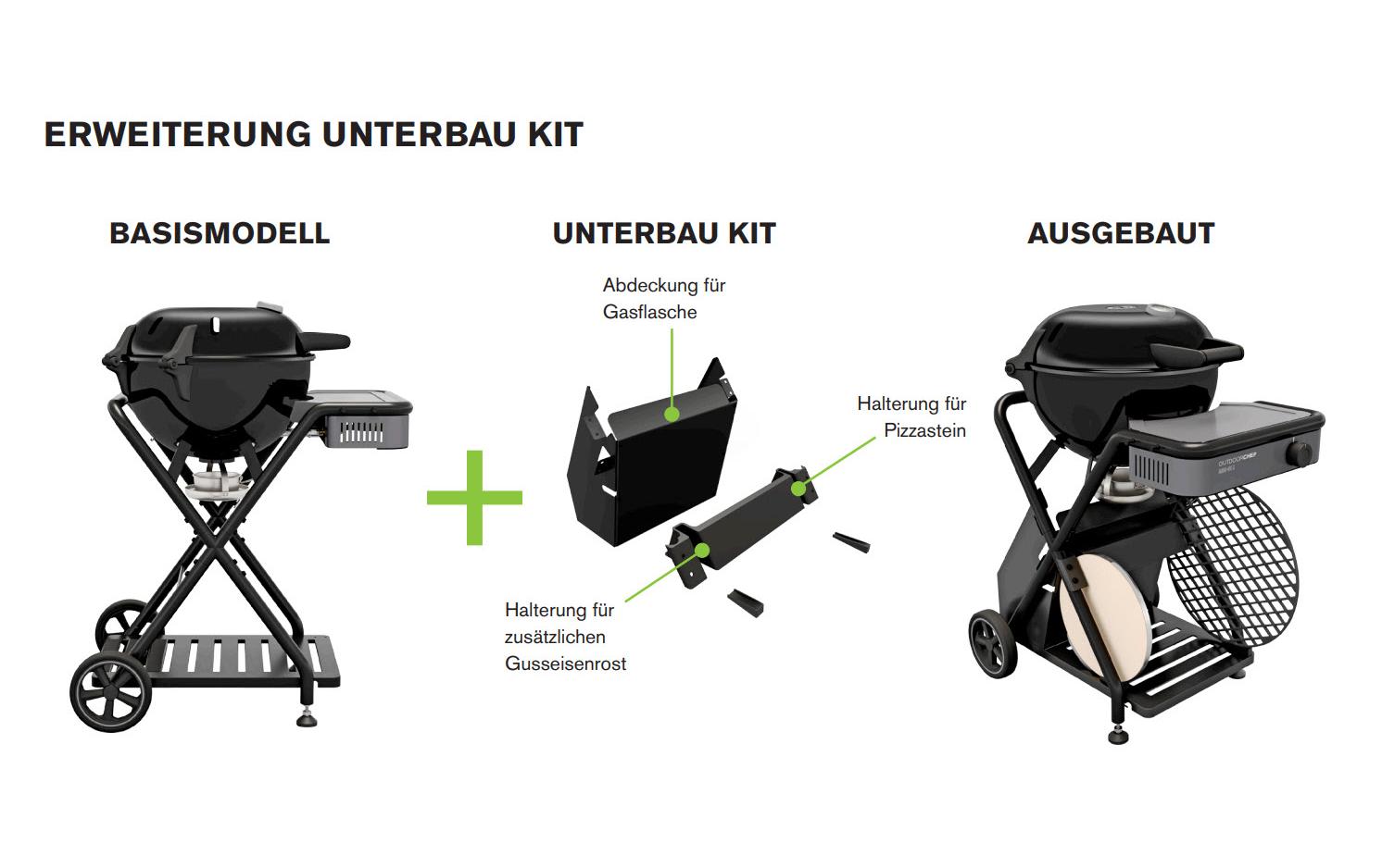 OUTDOORCHEF Kamado-Gasgrill Ambri 480 G Evo – Ø 48 cm, 5,8 kW – schwarz