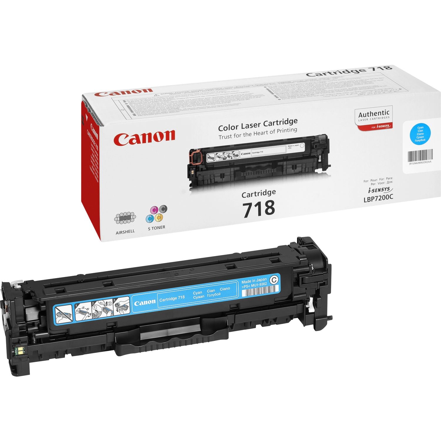 Canon Toner CRG-718 – cyan, 2900 Seiten – für Canon i-SENSYS LBP-7200, MF729Cx, LBP-8340 und andere