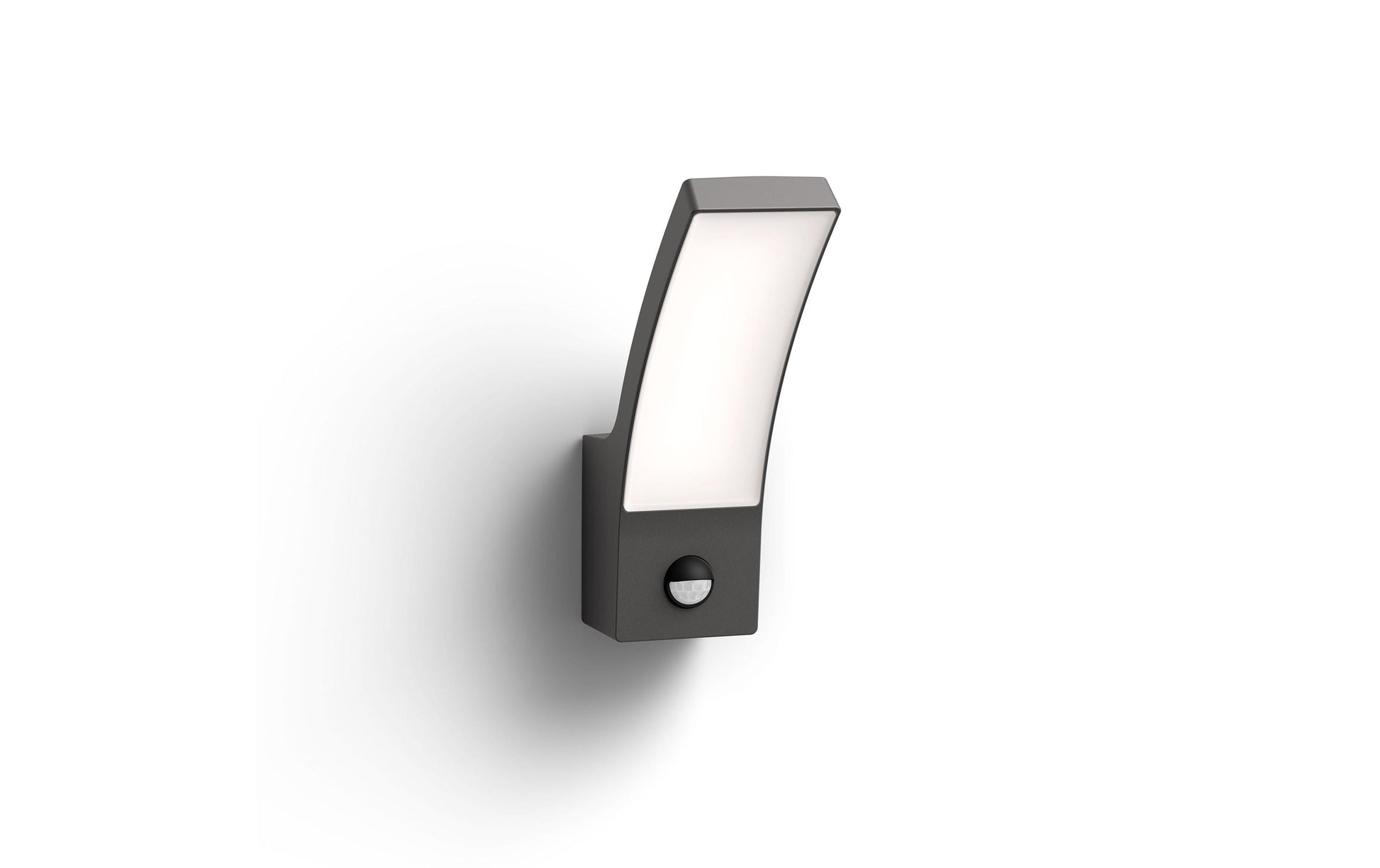 Philips by Signify Philips Aussenwandleuchte – 4000 K – IP44 – Netzbetrieb – mit Bewegungsmelder – Anthrazit – Aluminium