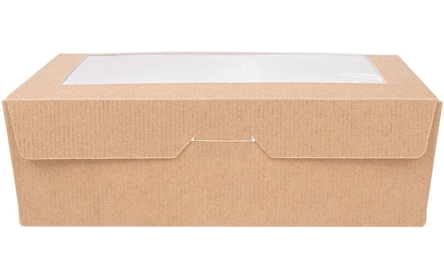 Garcia de Pou Weita Take-away-Box, Papier/Karton – 1'000 ml 170 × 120 × 55 mm, braun/weiss – FSC – 50 Stk.