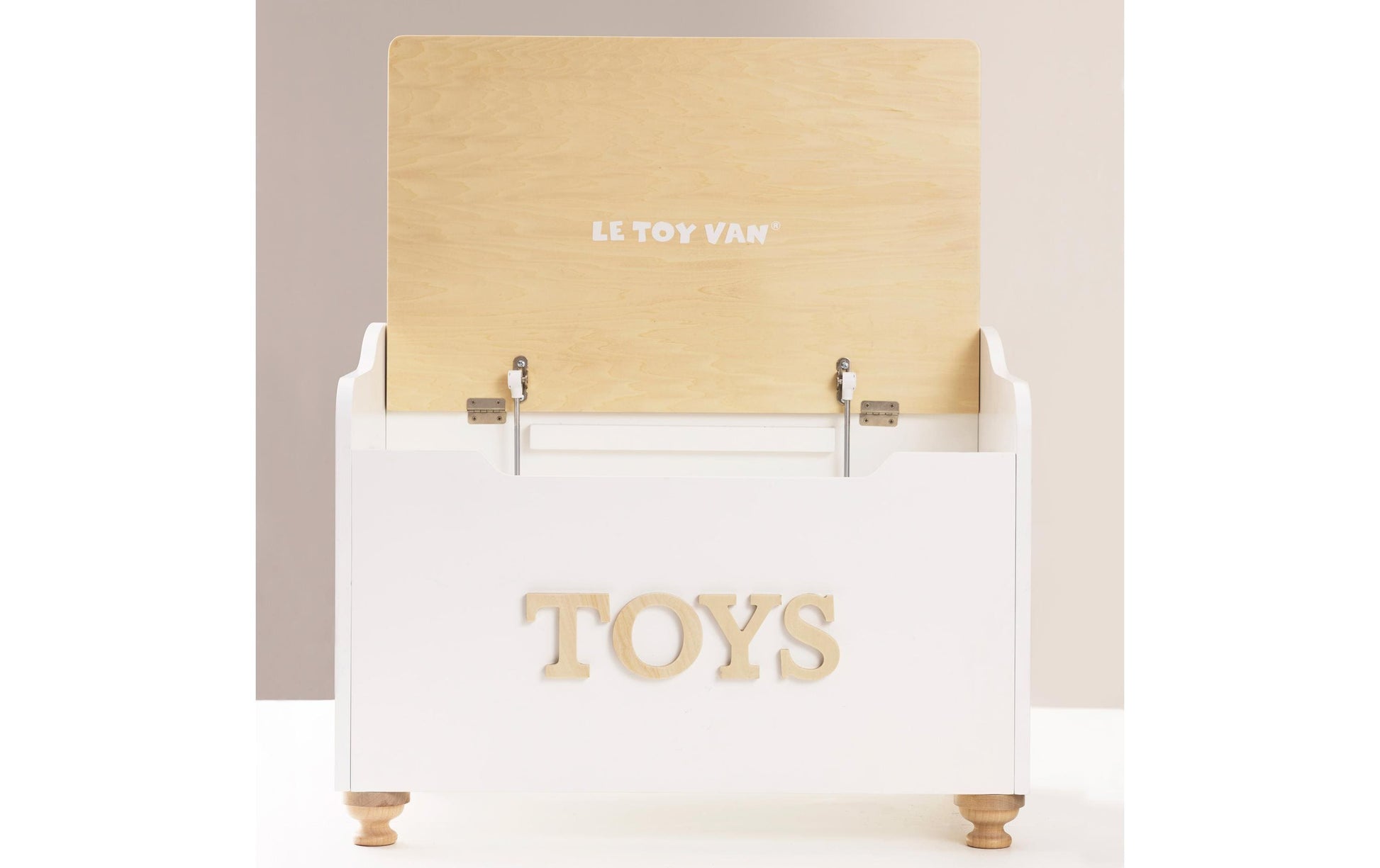 Le Toy Van Aufbewahrungsbox (mit Deckel) – Holz – Weiss – mit Griff – 675 × 530 × 425 mm