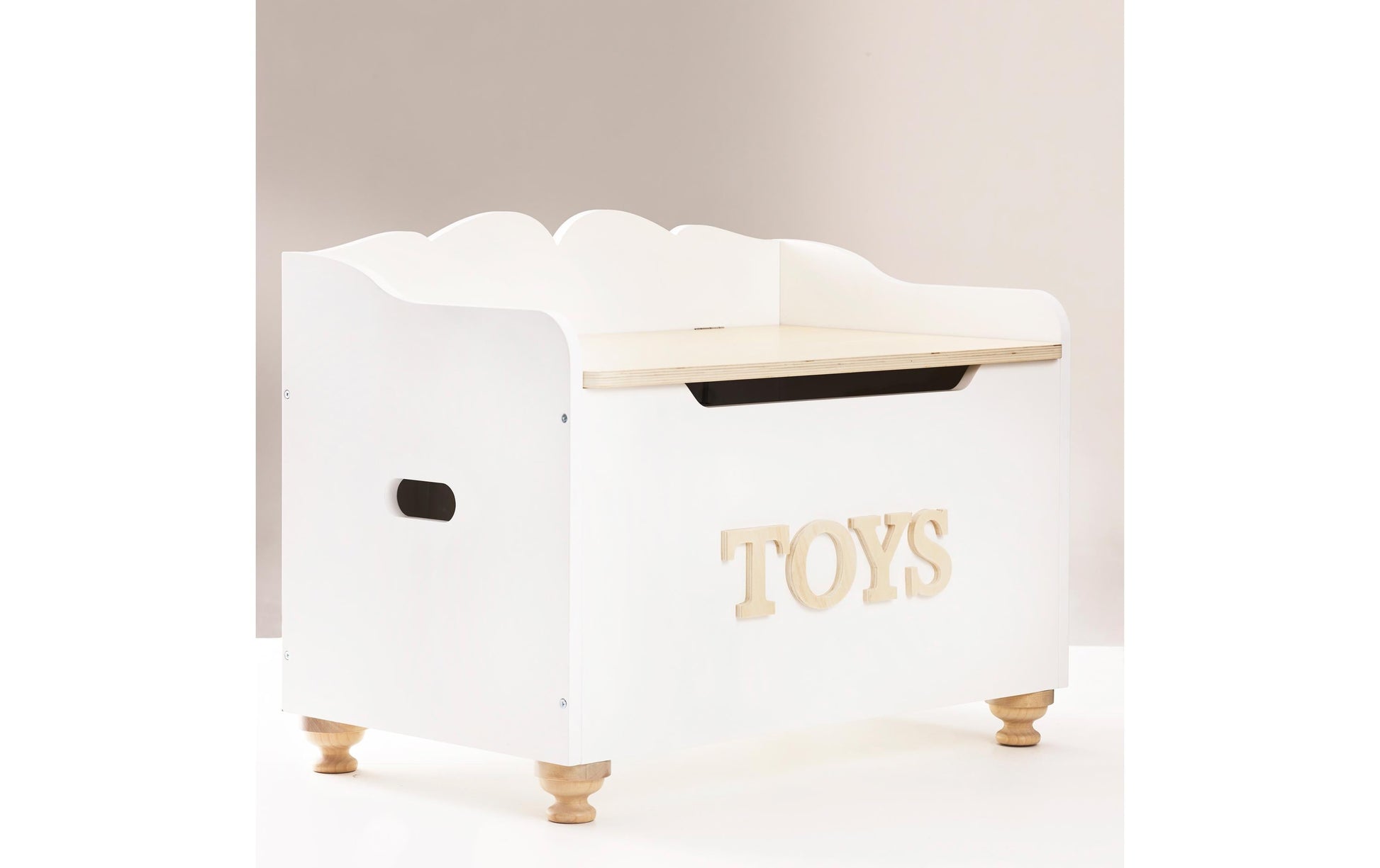 Le Toy Van Aufbewahrungsbox (mit Deckel) – Holz – Weiss – mit Griff – 675 × 530 × 425 mm