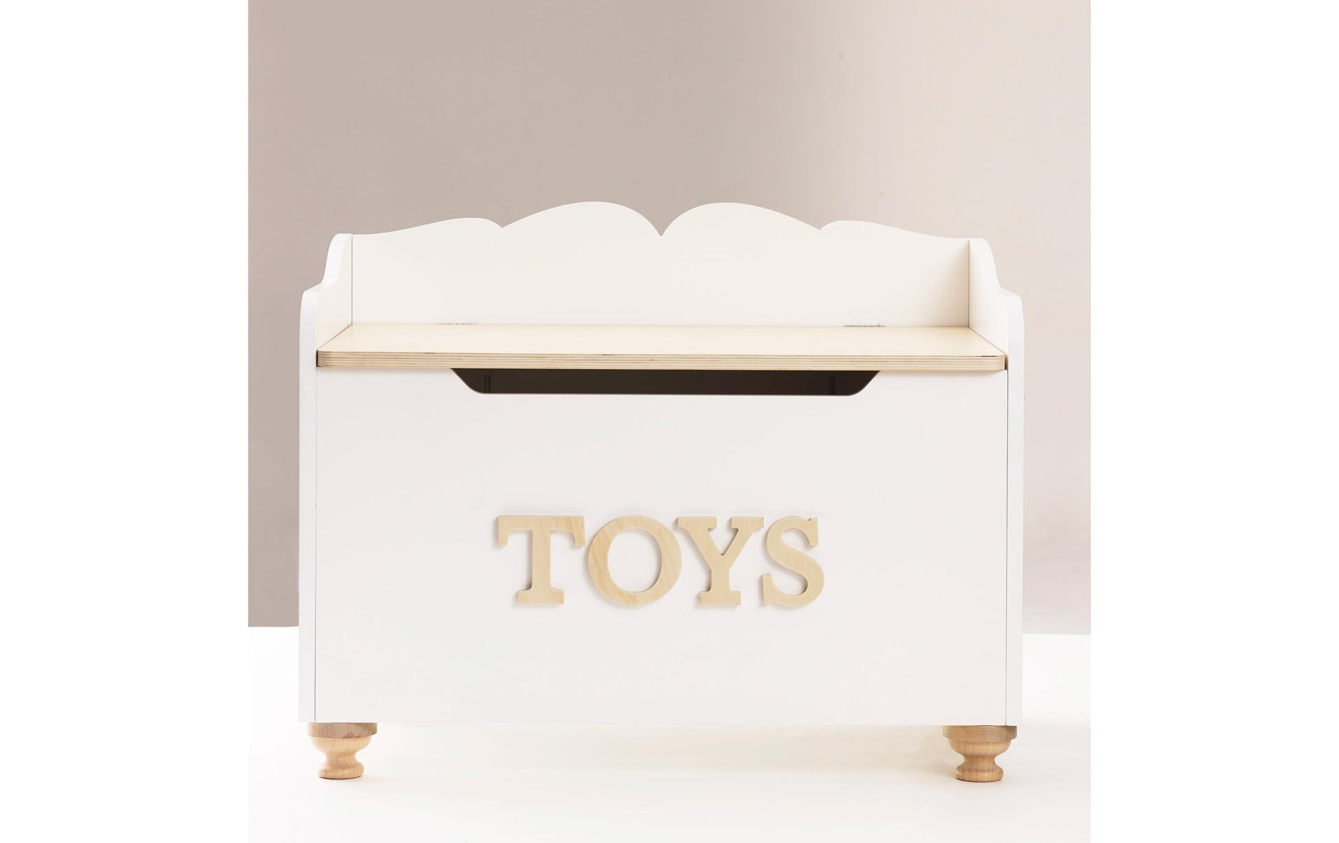 Le Toy Van Aufbewahrungsbox (mit Deckel) – Holz – Weiss – mit Griff – 675 × 530 × 425 mm
